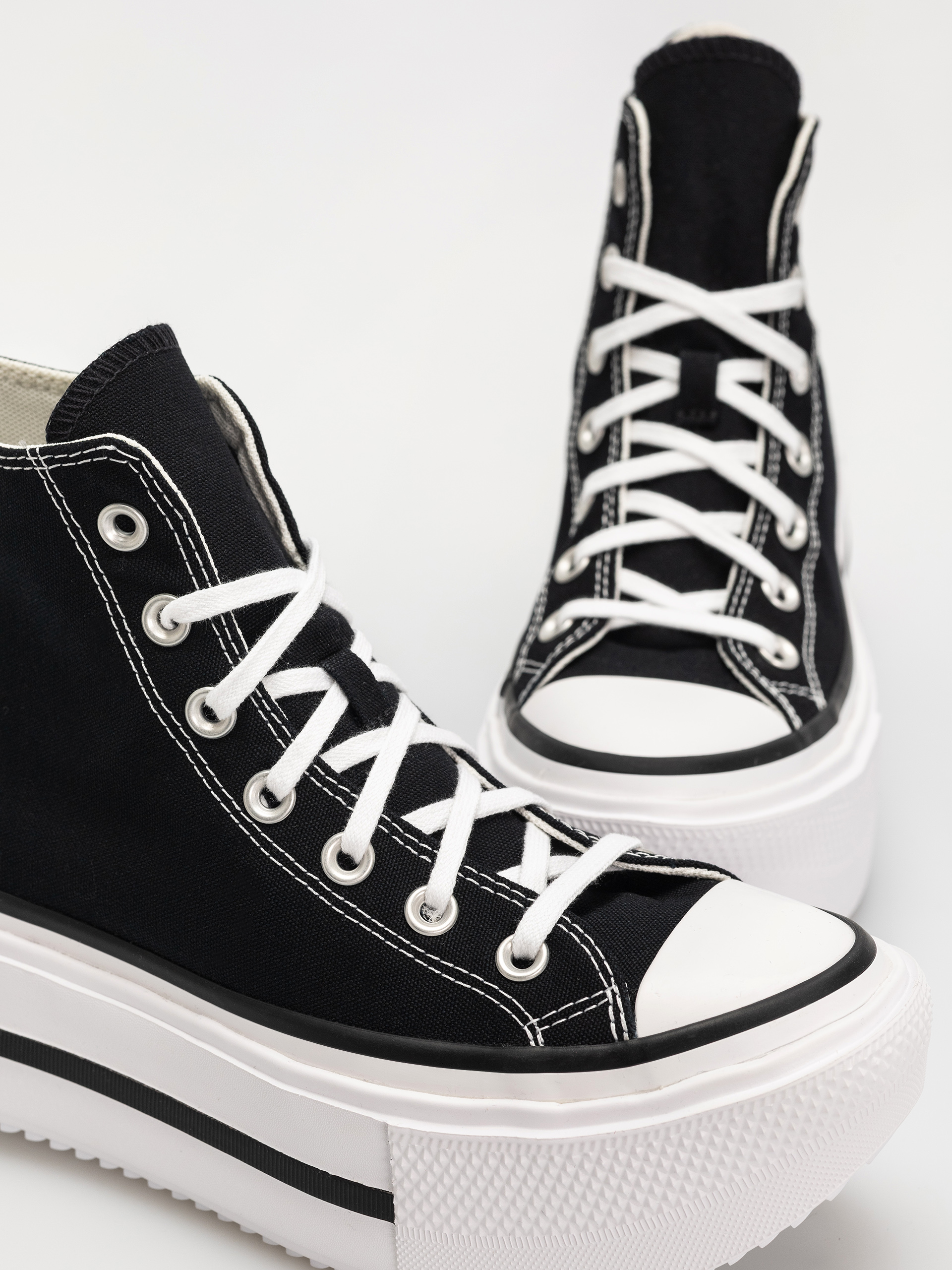 Converse Chuck Taylor All Star Lift Double Stack Hi Chucks (black/white/black)