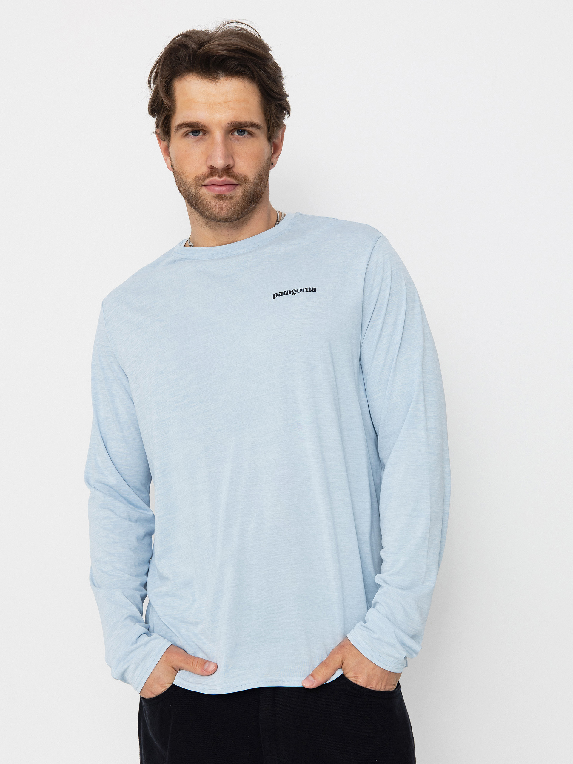 Patagonia Longsleeve Cap Cool Daily Graphic (fitz roy trout/fleck blue)