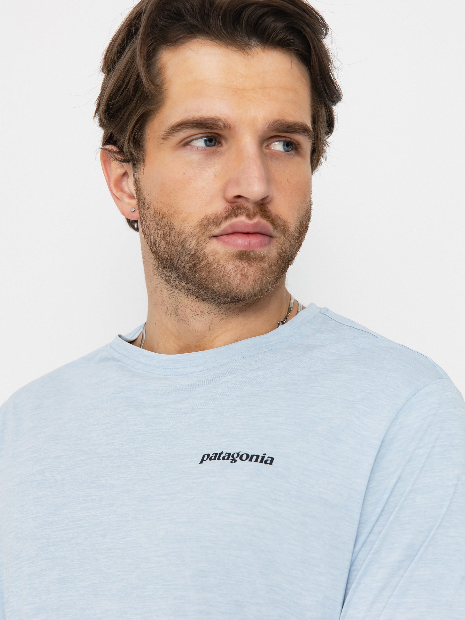 Patagonia Longsleeve Cap Cool Daily Graphic (fitz roy trout/fleck blue)