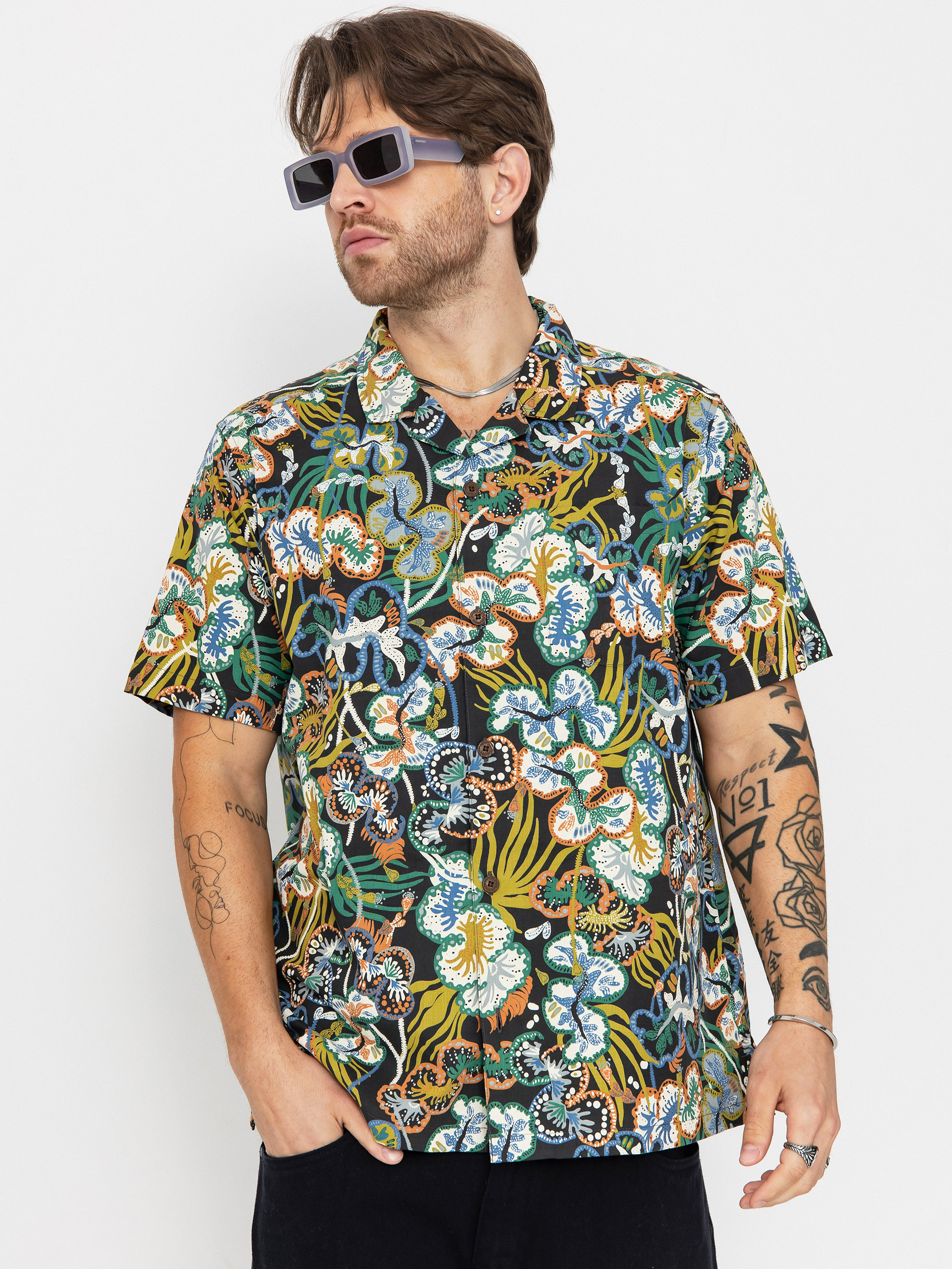 Patagonia Tidal Threads Camp Shirt - green (undersea/ink black)