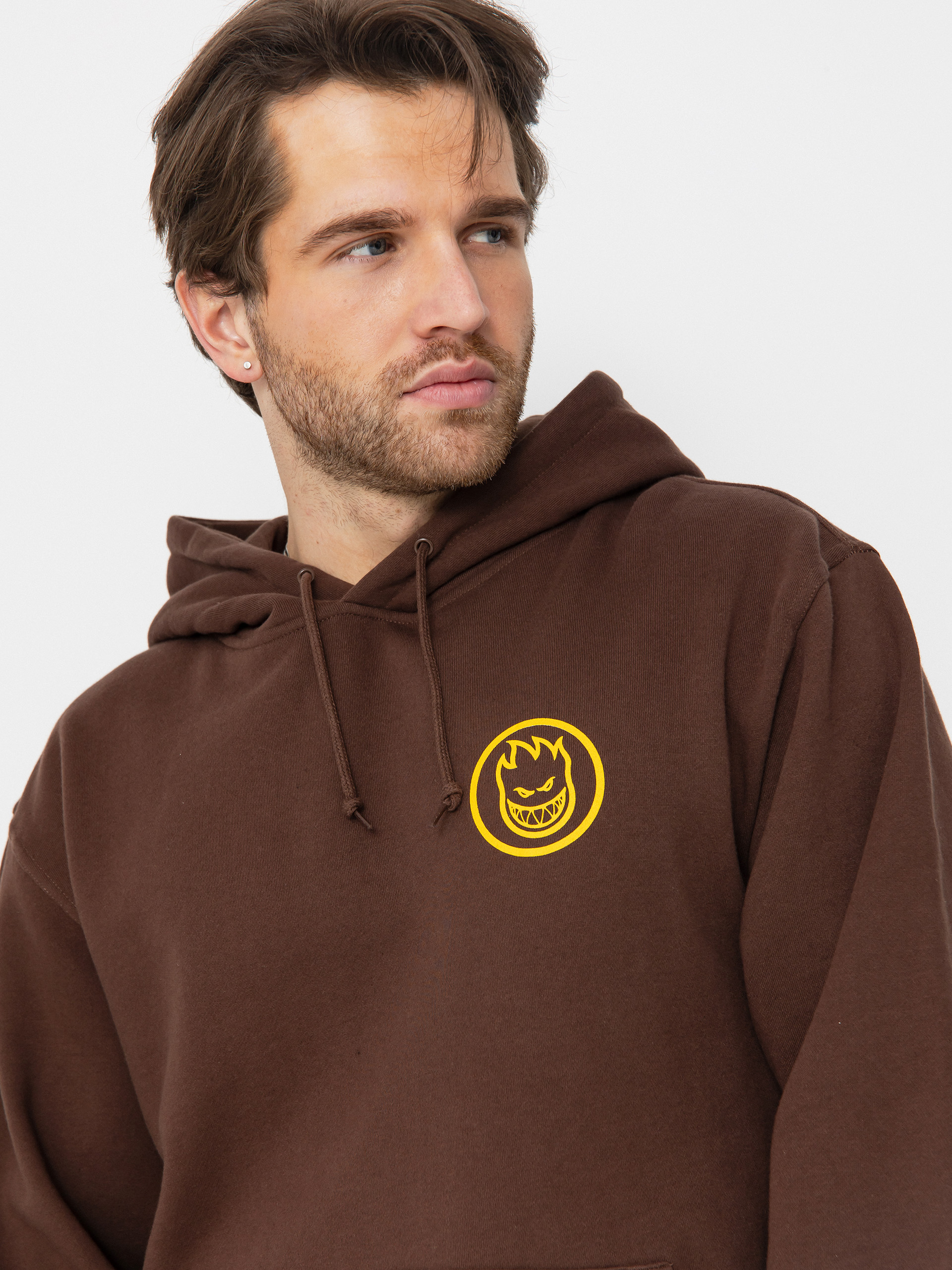 Spitfire Classic Swirl HD Hoodie (brown w/gold prints)