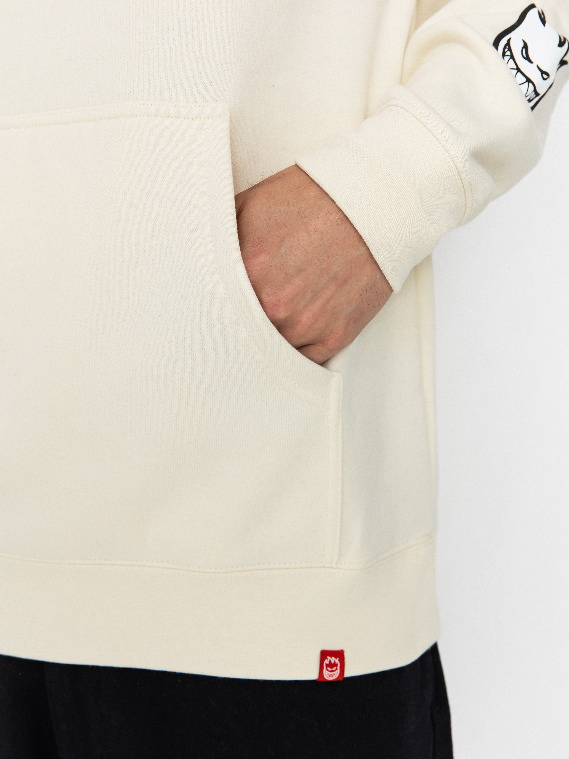 Spitfire Classic 87 Bighead Fill Sleeve HD Hoodie (bone w/black&white prints)