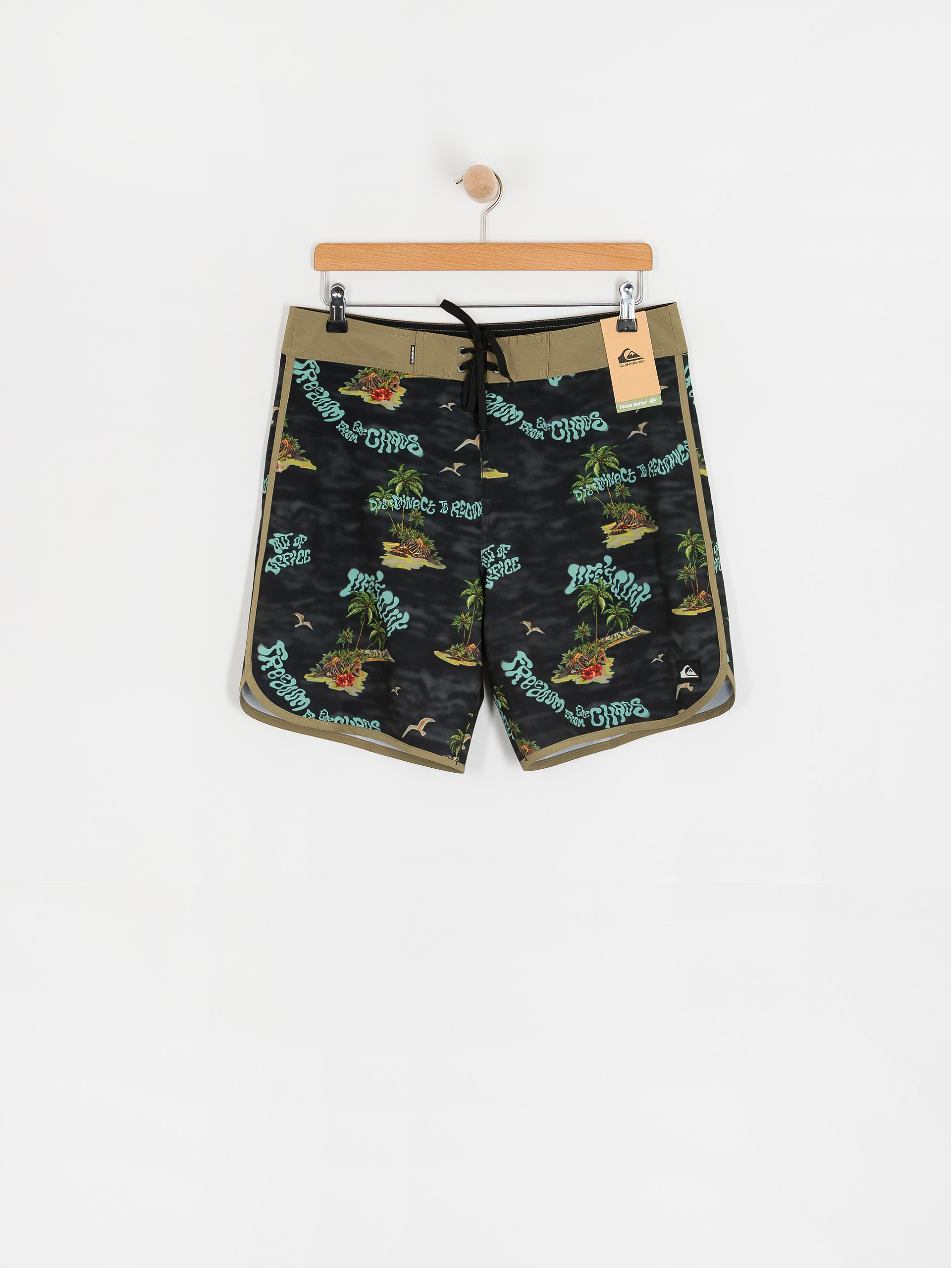 Quiksilver Surfsilk Scallop 18 Boardshorts (black naturama)