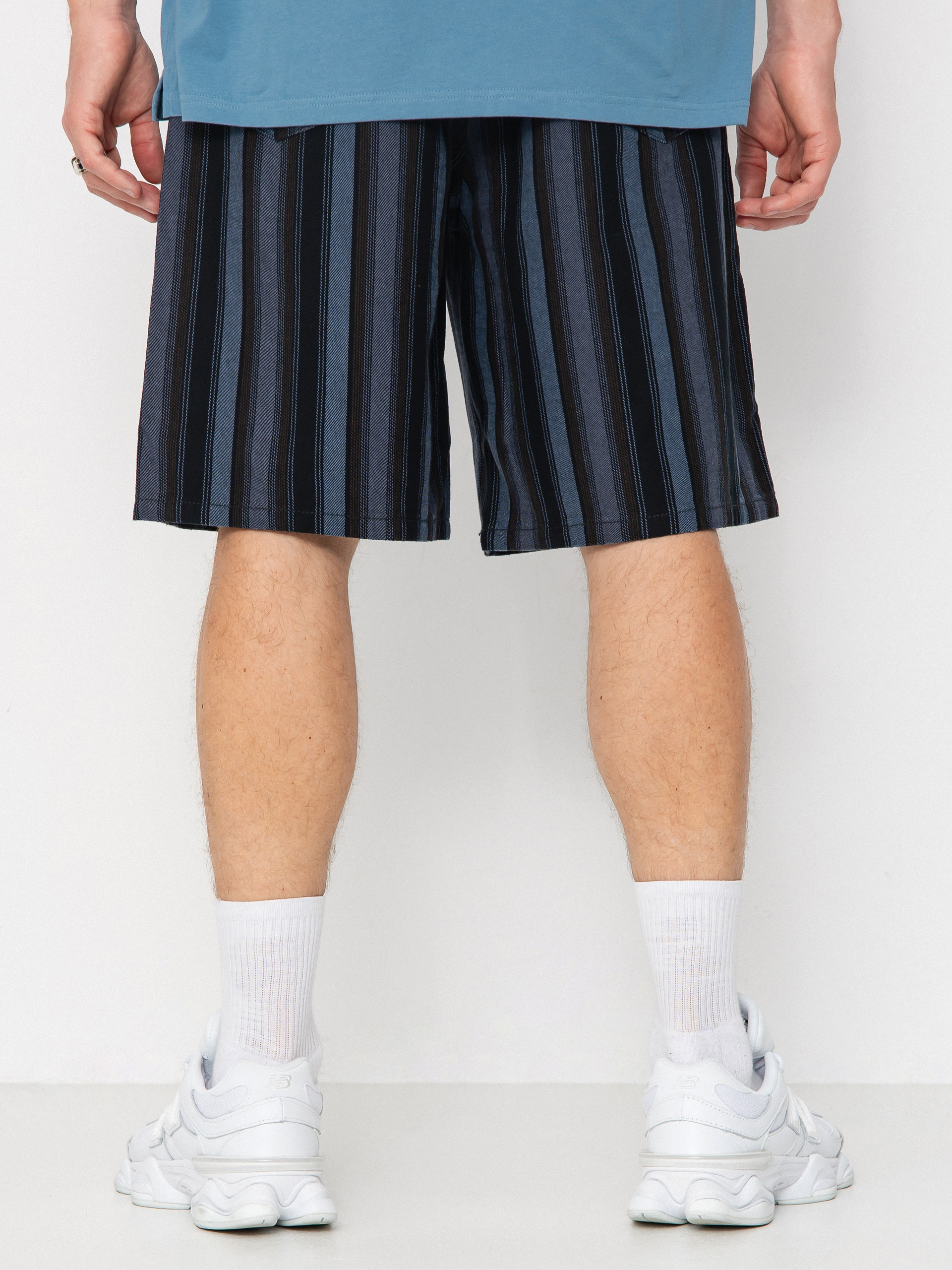 OBEY Shorts Baja Stripe Baggy Denim (black multi)