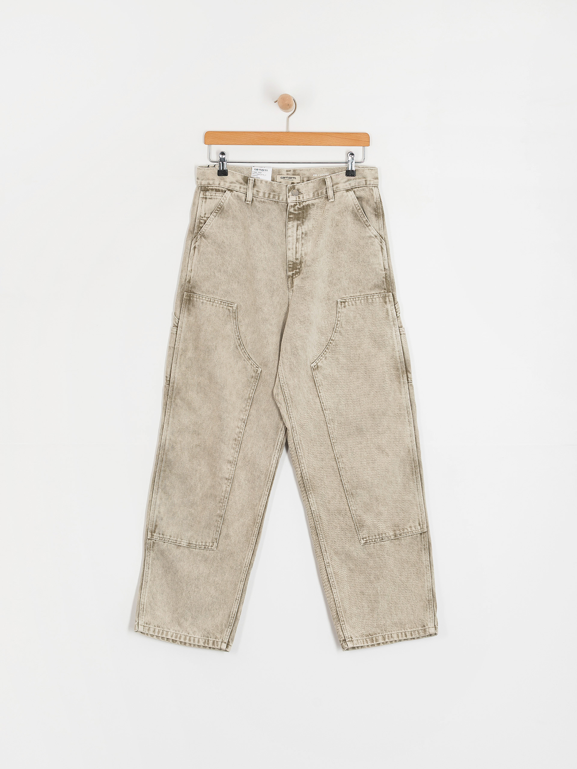 Carhartt WIP Brandon Double Knee Wmn Pants - beige (opuntia/chalk