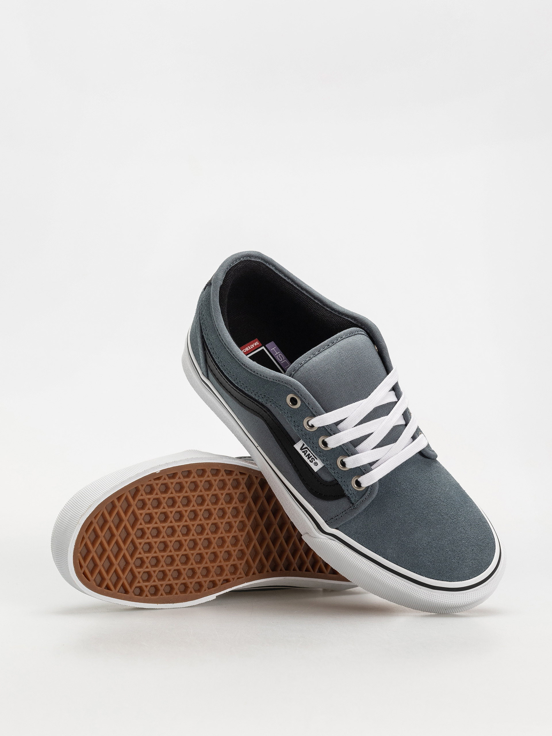 Vans Skate Chukka Low Sidestripe Shoes (black/slate blue)
