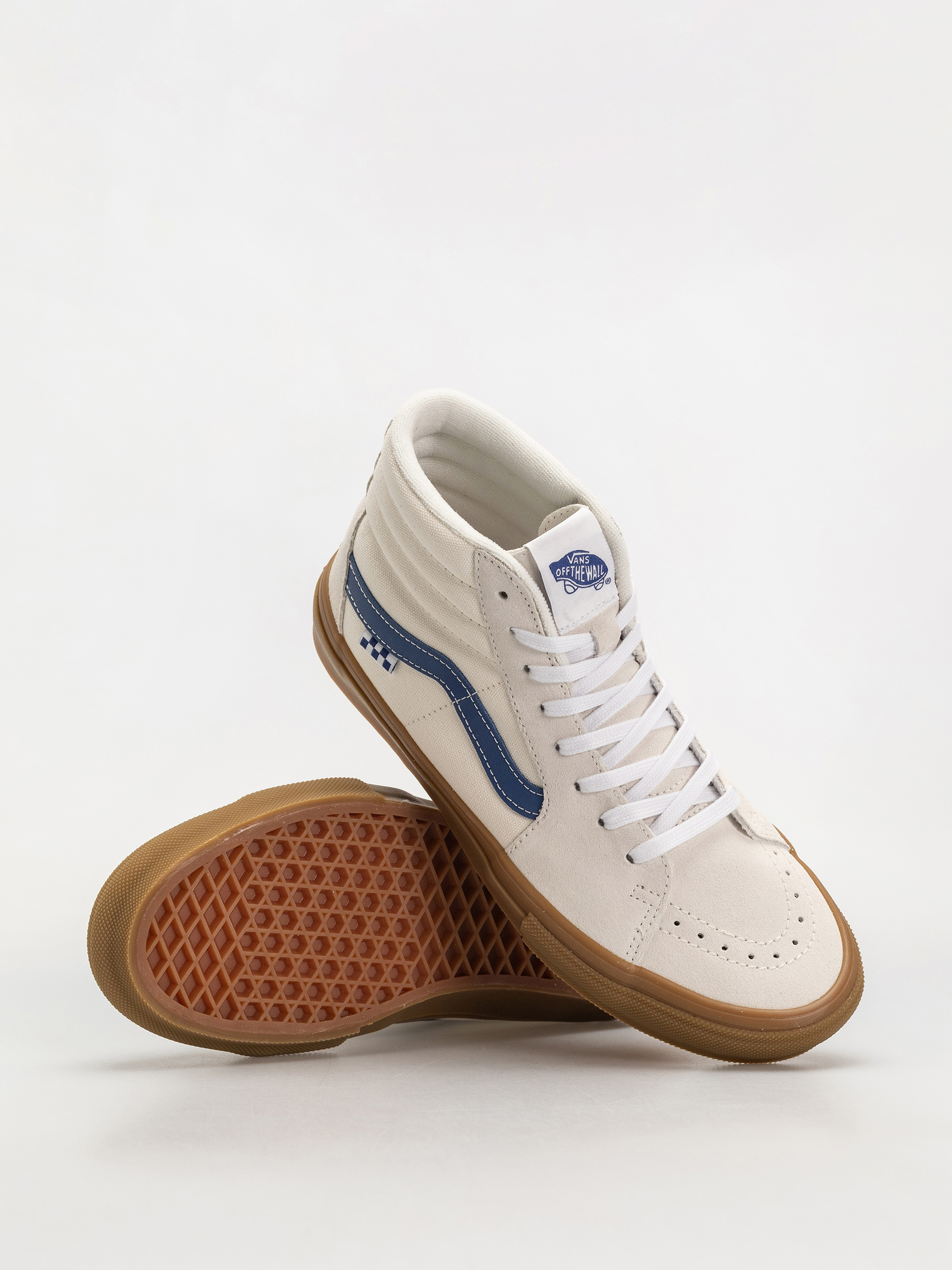 Vans Skate Sk8 Hi Schuhe (marshmallow/blue/gum)