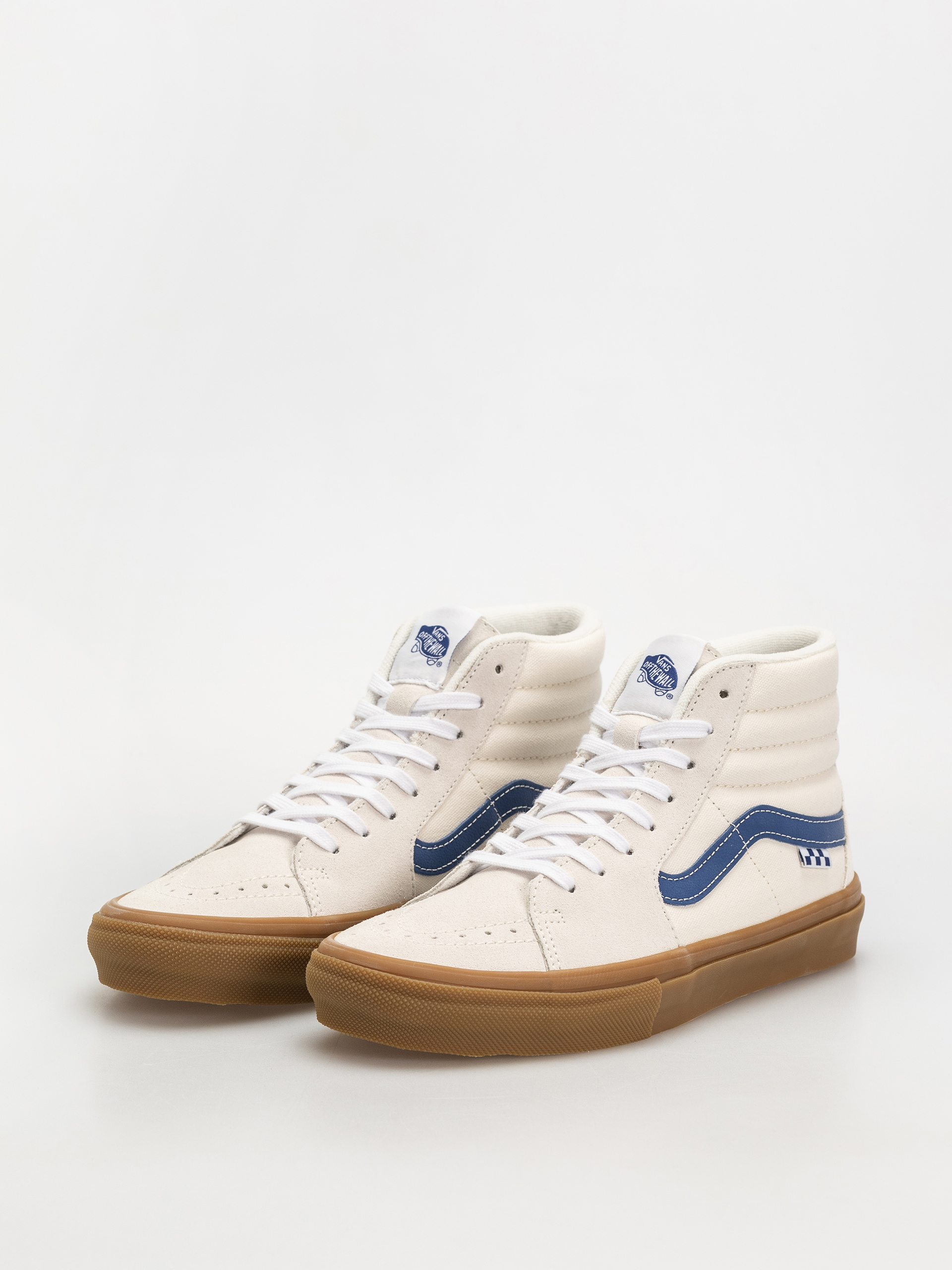 Vans Skate Sk8 Hi Shoes (marshmallow/blue/gum)