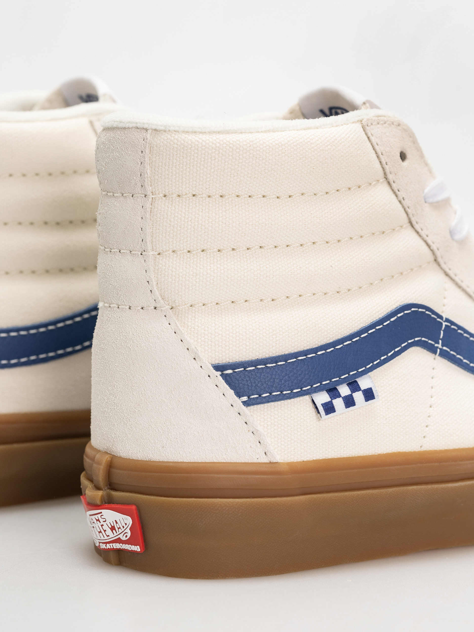 Vans Skate Sk8 Hi Shoes (marshmallow/blue/gum)