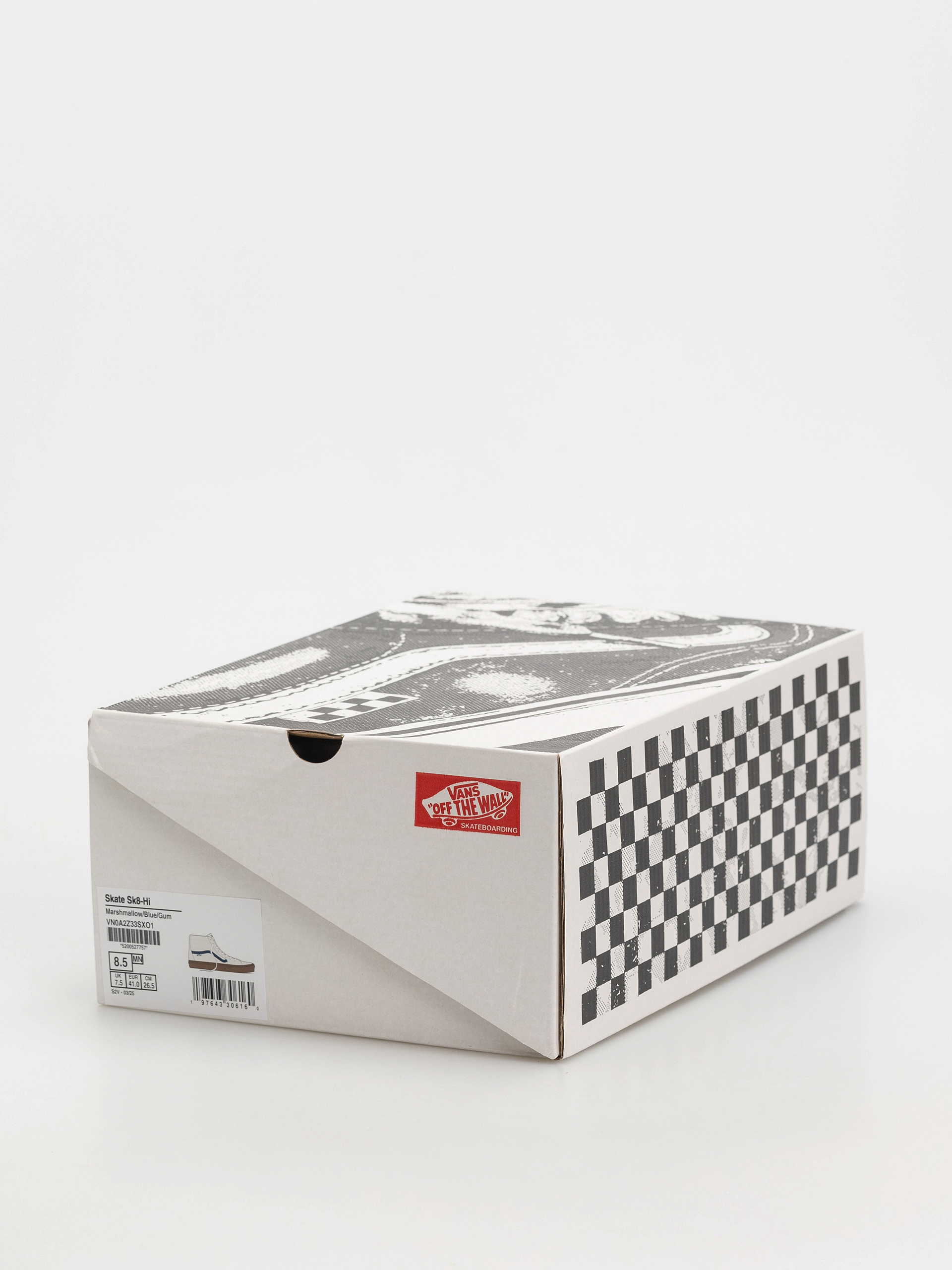 Vans Skate Sk8 Hi Shoes (marshmallow/blue/gum)