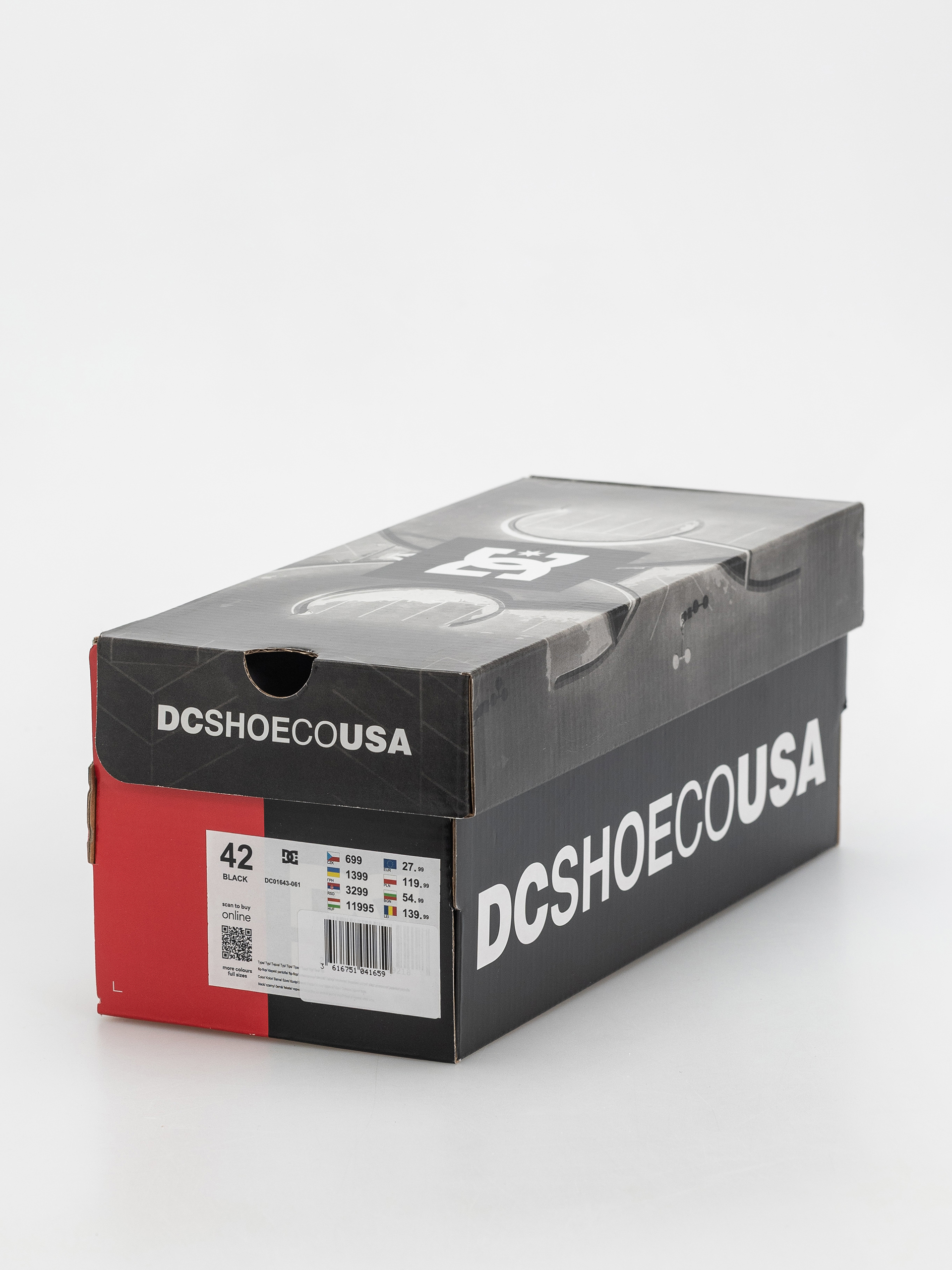 DC Bolsa Flip Flops (black/grey/red)