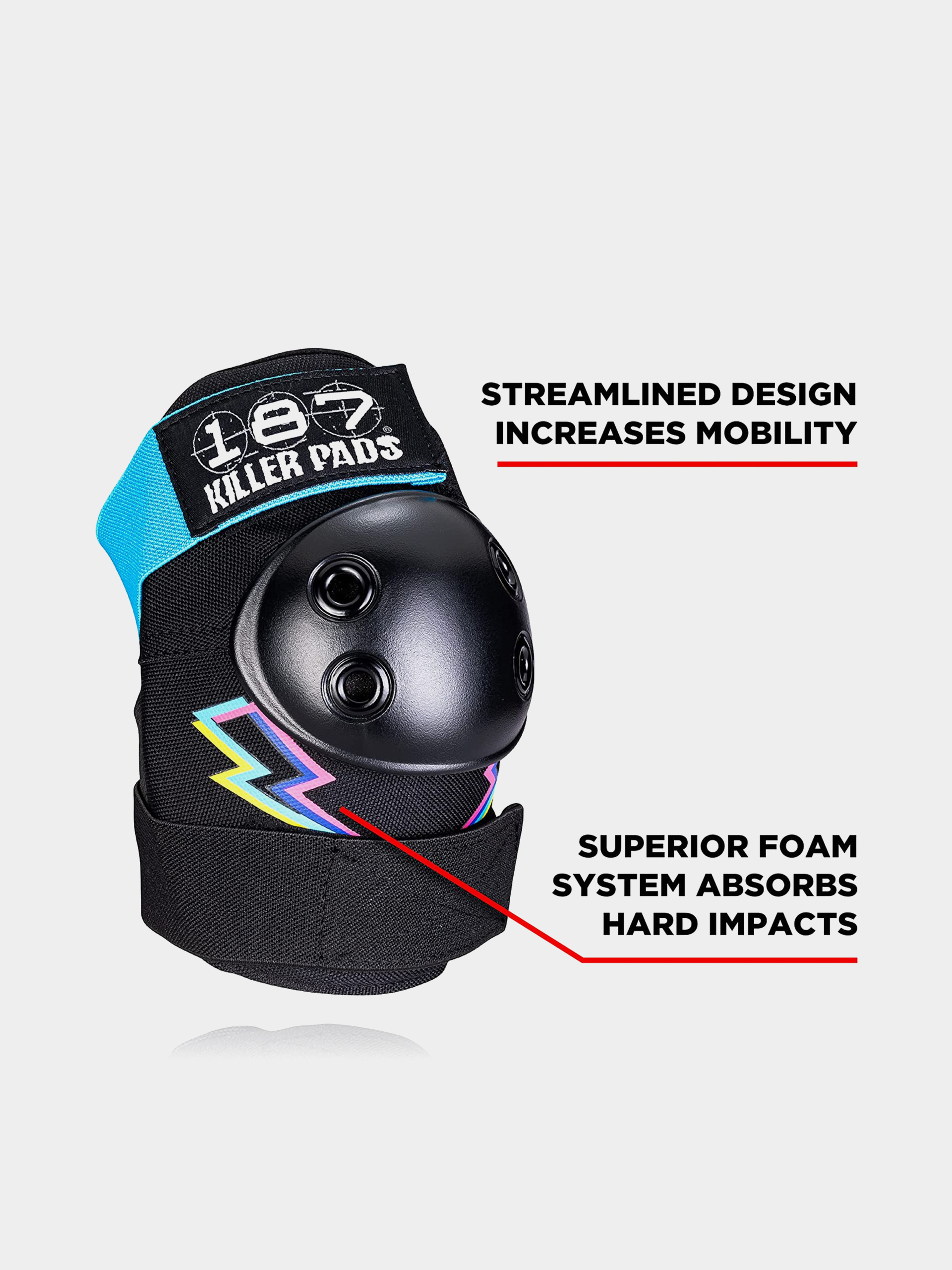 187 Killer Pads Protectors Six Pack Set Electric Bolt (multi)