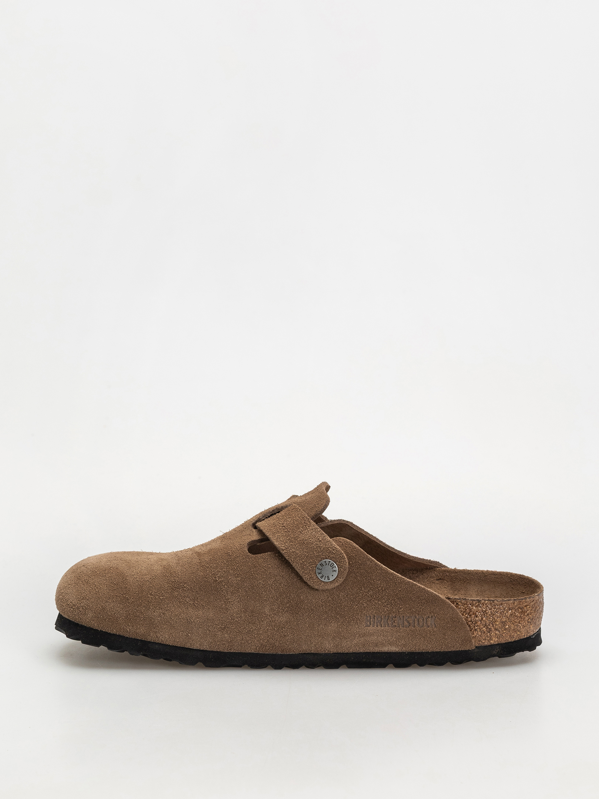 Birkenstock Boston SFB Suede Leather Regular Flip-flops (dark tea)
