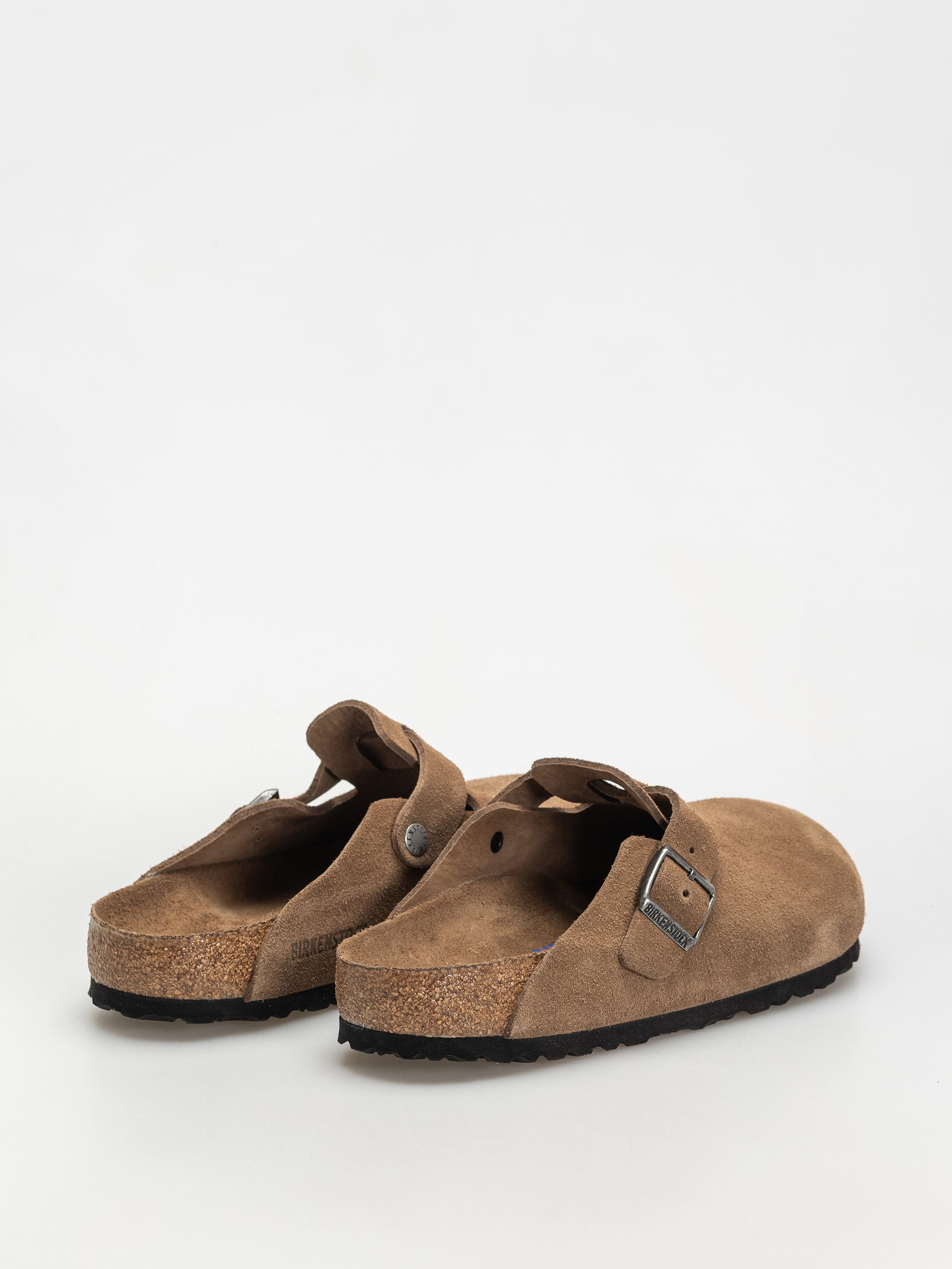 Birkenstock Boston SFB Suede Leather Regular Flip-flops (dark tea)