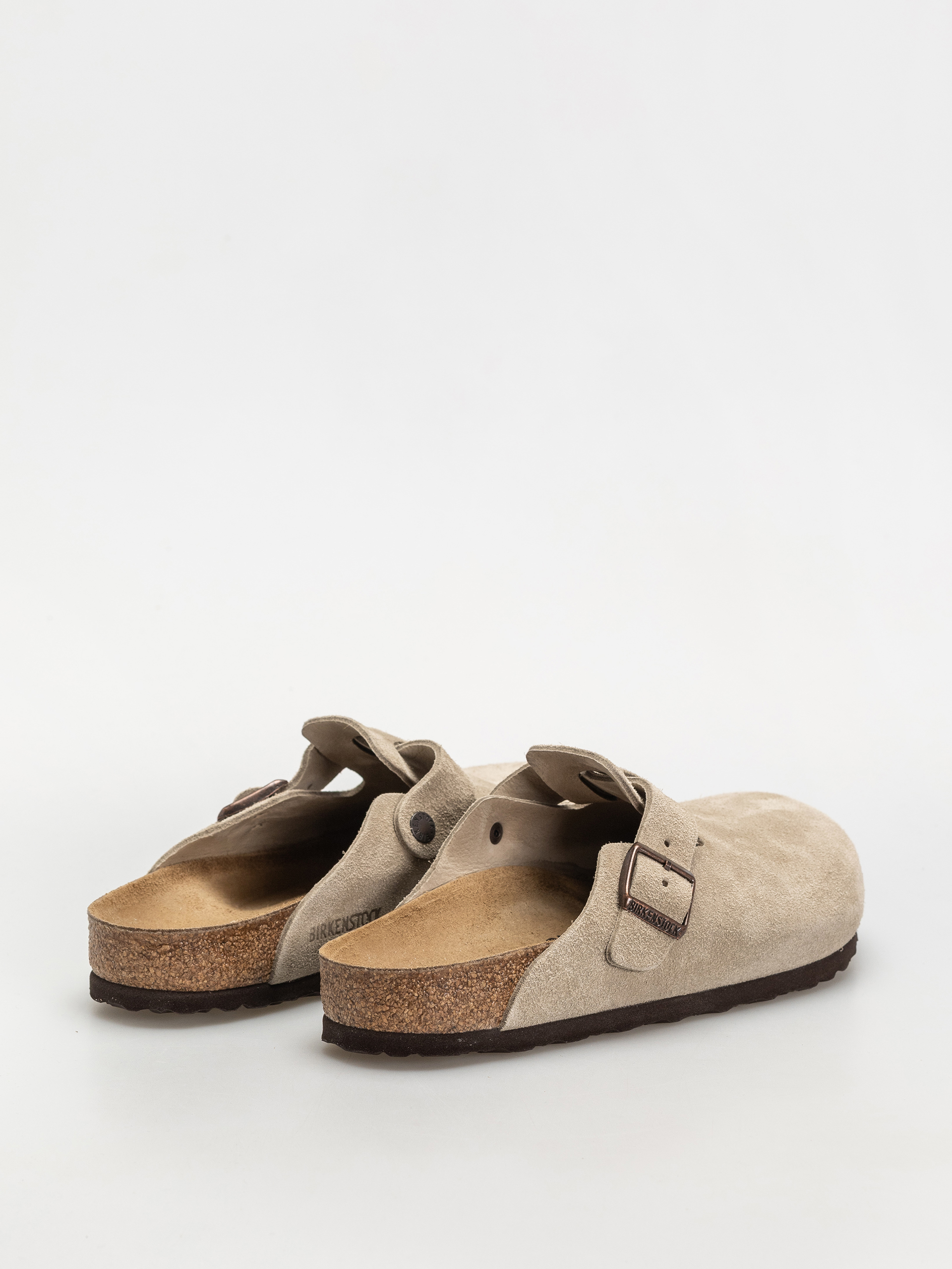 Birkenstock Flip-flops Boston Suede Leather Regular (taupe)