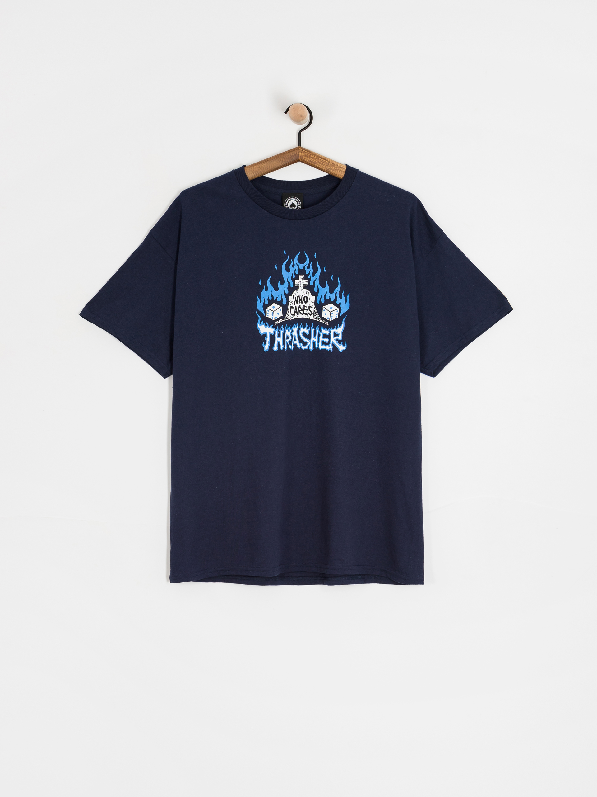 Thrasher Who Cares By Neckface T-Shirt (navy)