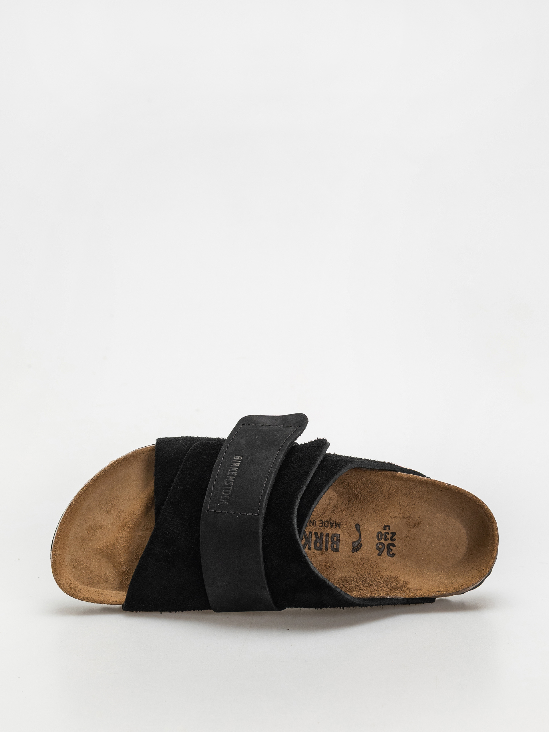 Birkenstock Kyoto Nubuck Suede Leather Narrow Wmn Flip Flops (black)