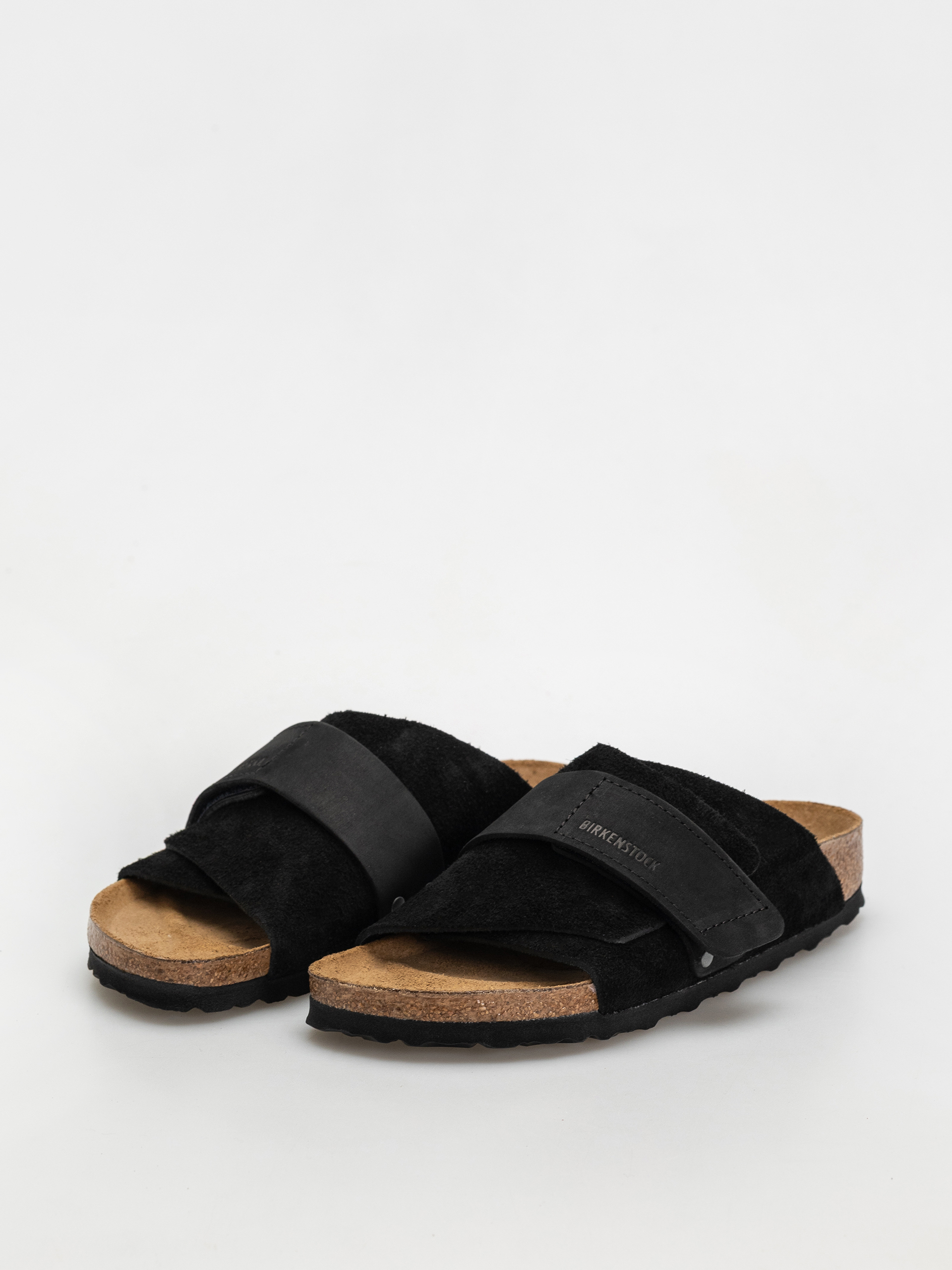 Birkenstock Kyoto Nubuck Suede Leather Narrow Wmn Flip Flops (black)