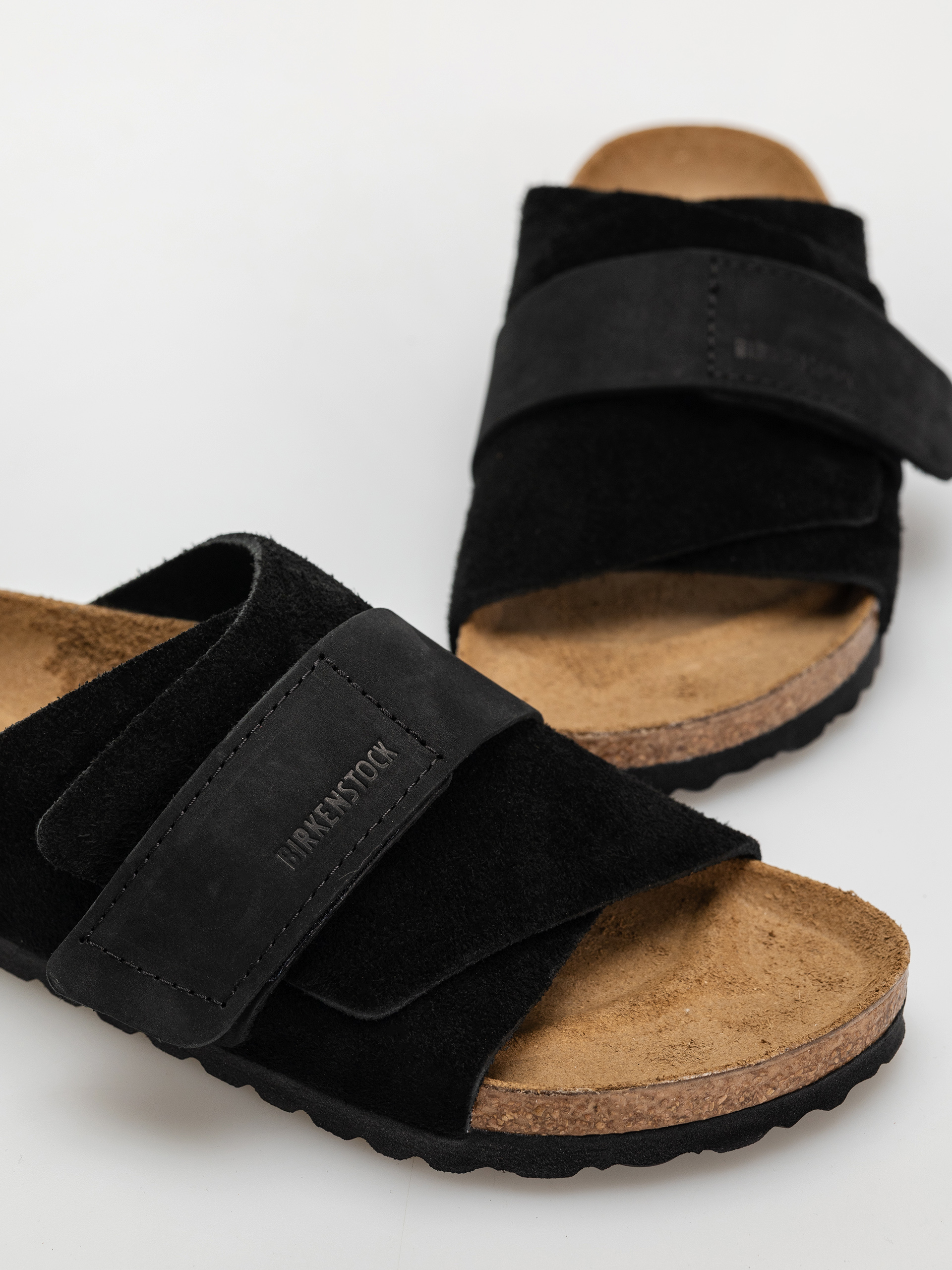 Birkenstock Kyoto Nubuck Suede Leather Narrow Wmn Flip Flops (black)