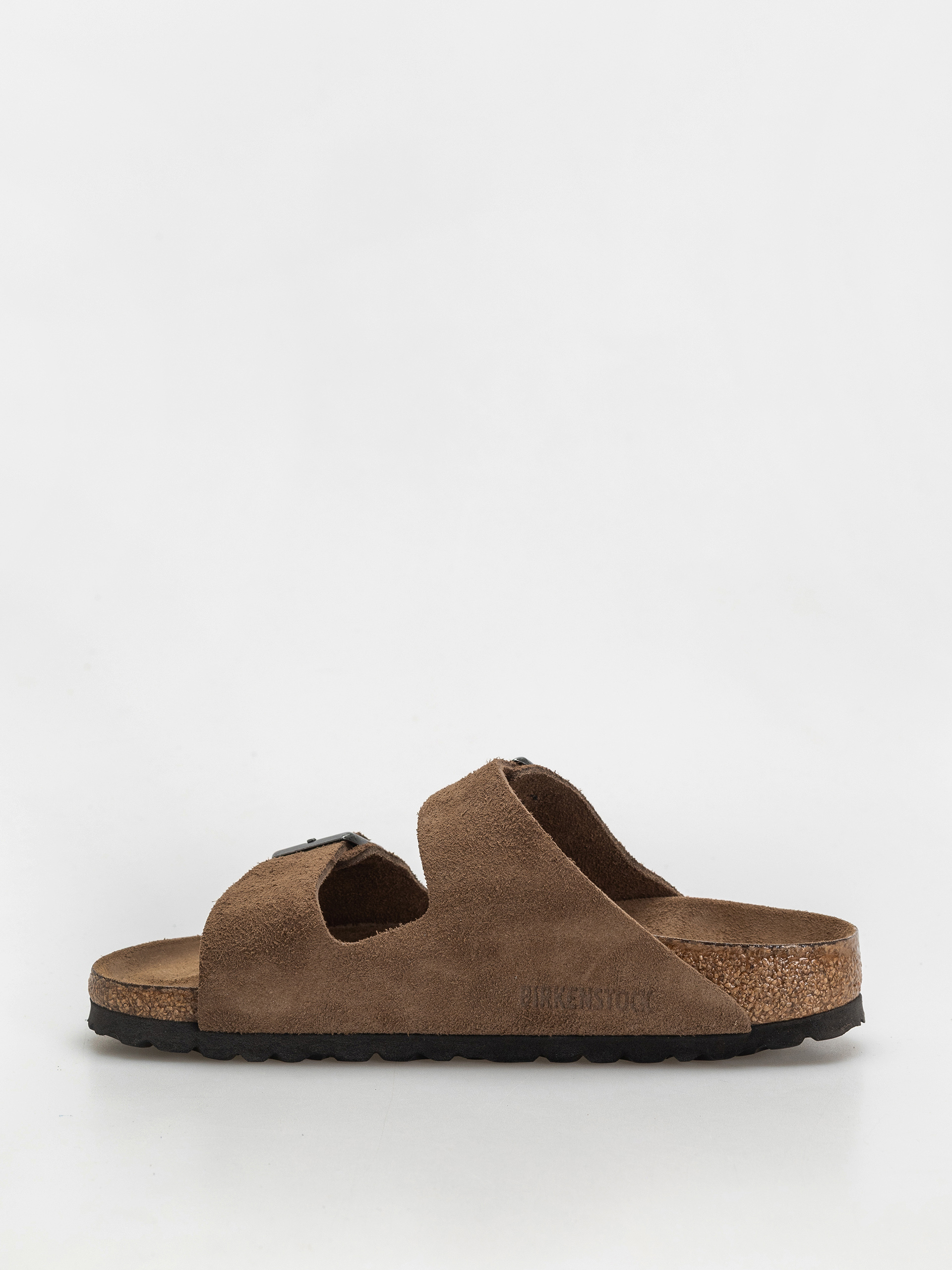 Birkenstock Arizona Suede Leather Narrow Wmn Flip Flops (dark tea)