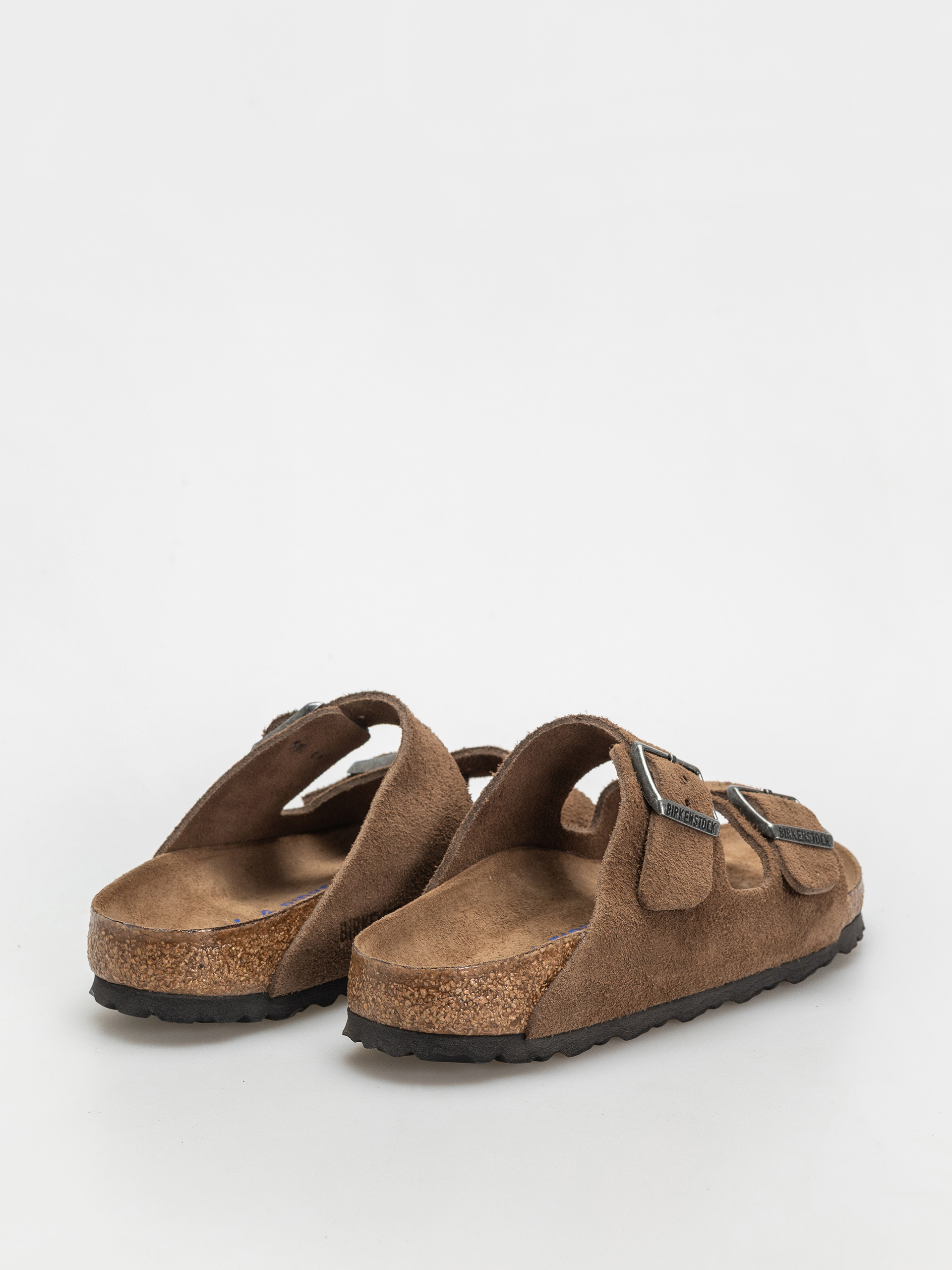 Birkenstock Arizona Suede Leather Narrow Wmn Flip Flops (dark tea)