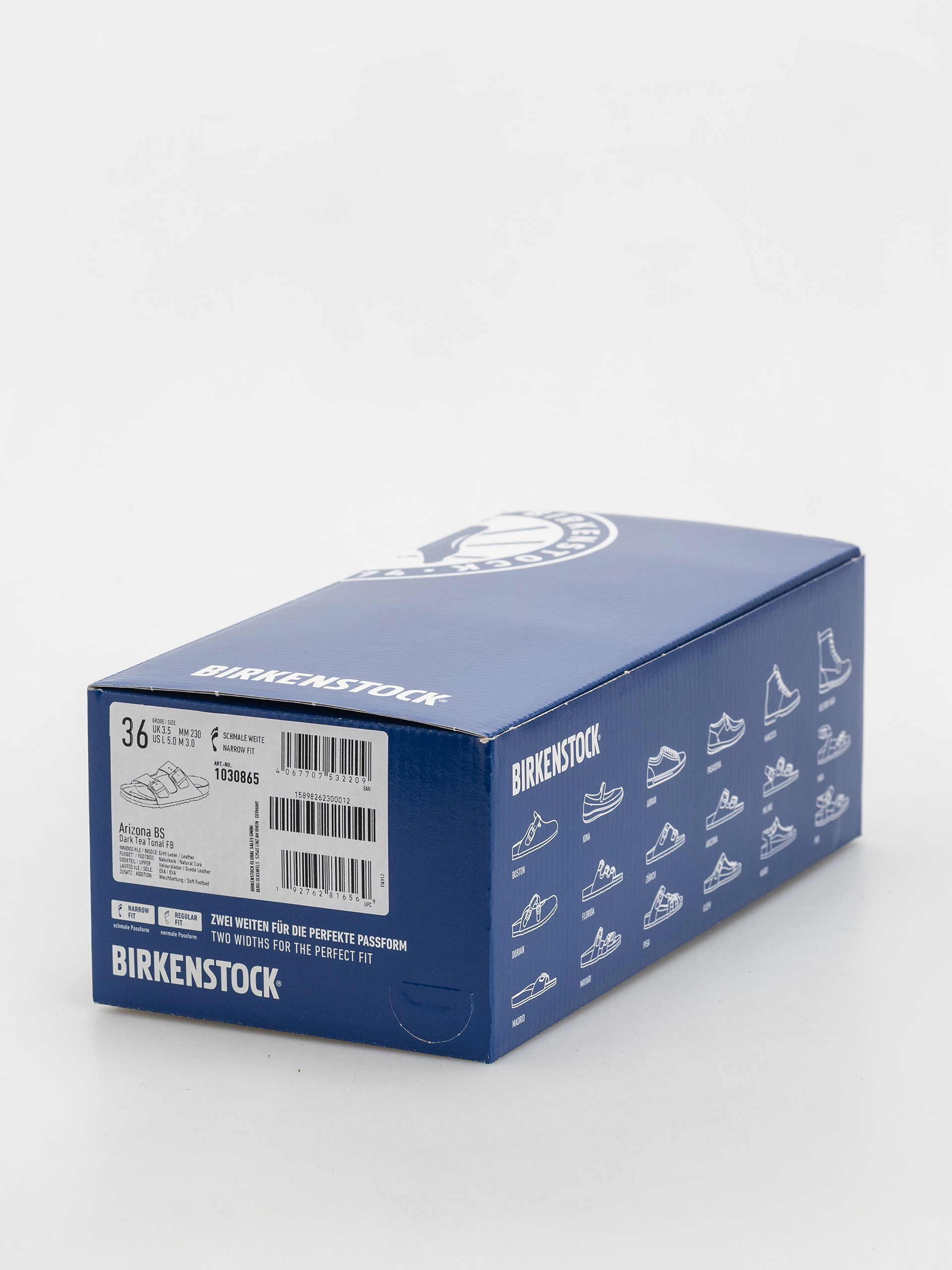 Birkenstock Arizona Suede Leather Narrow Wmn Flip-flops (dark tea)