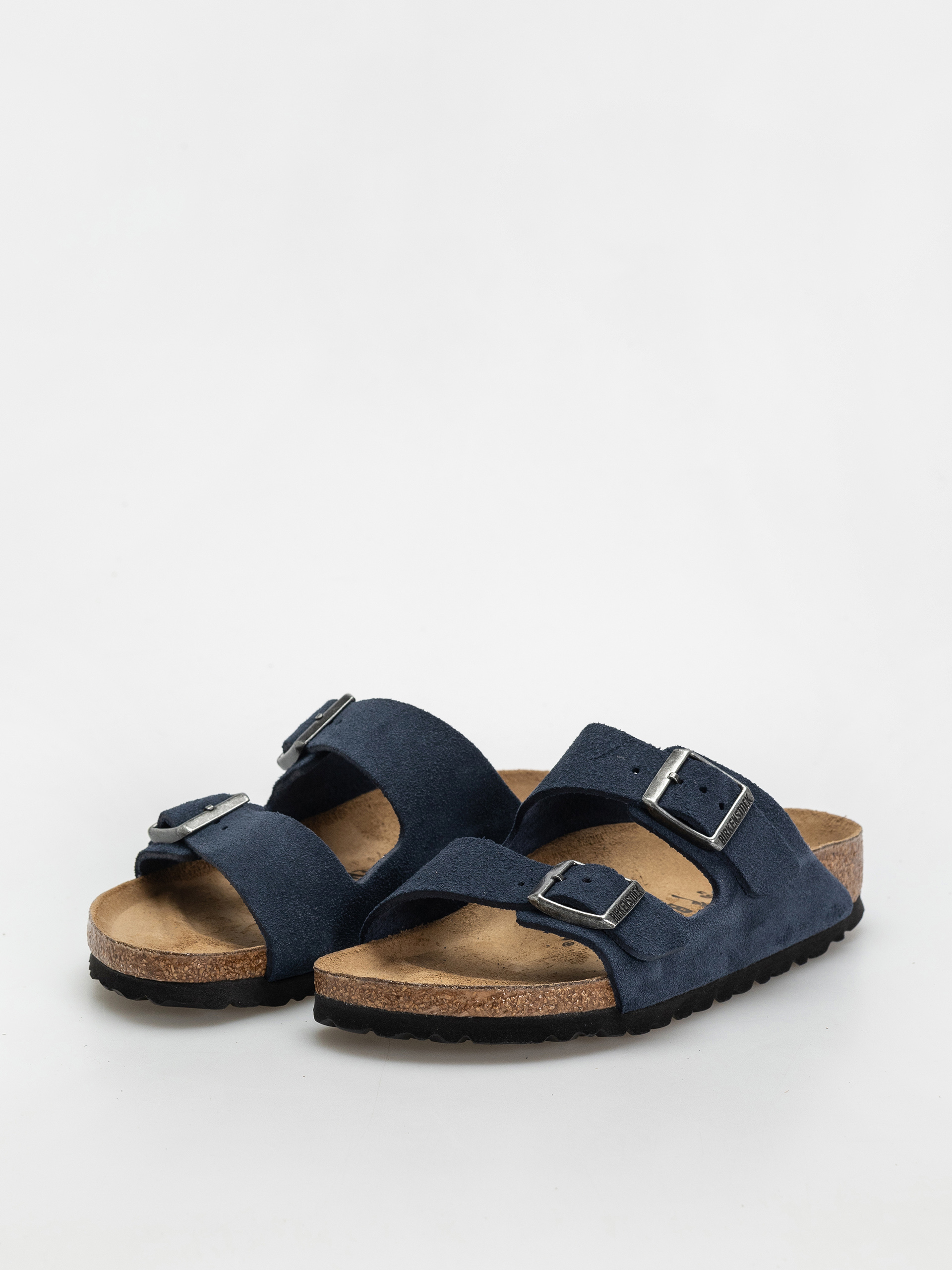 Birkenstock Arizona Suede Leather Narrow Wmn Flip Flops (new navy)