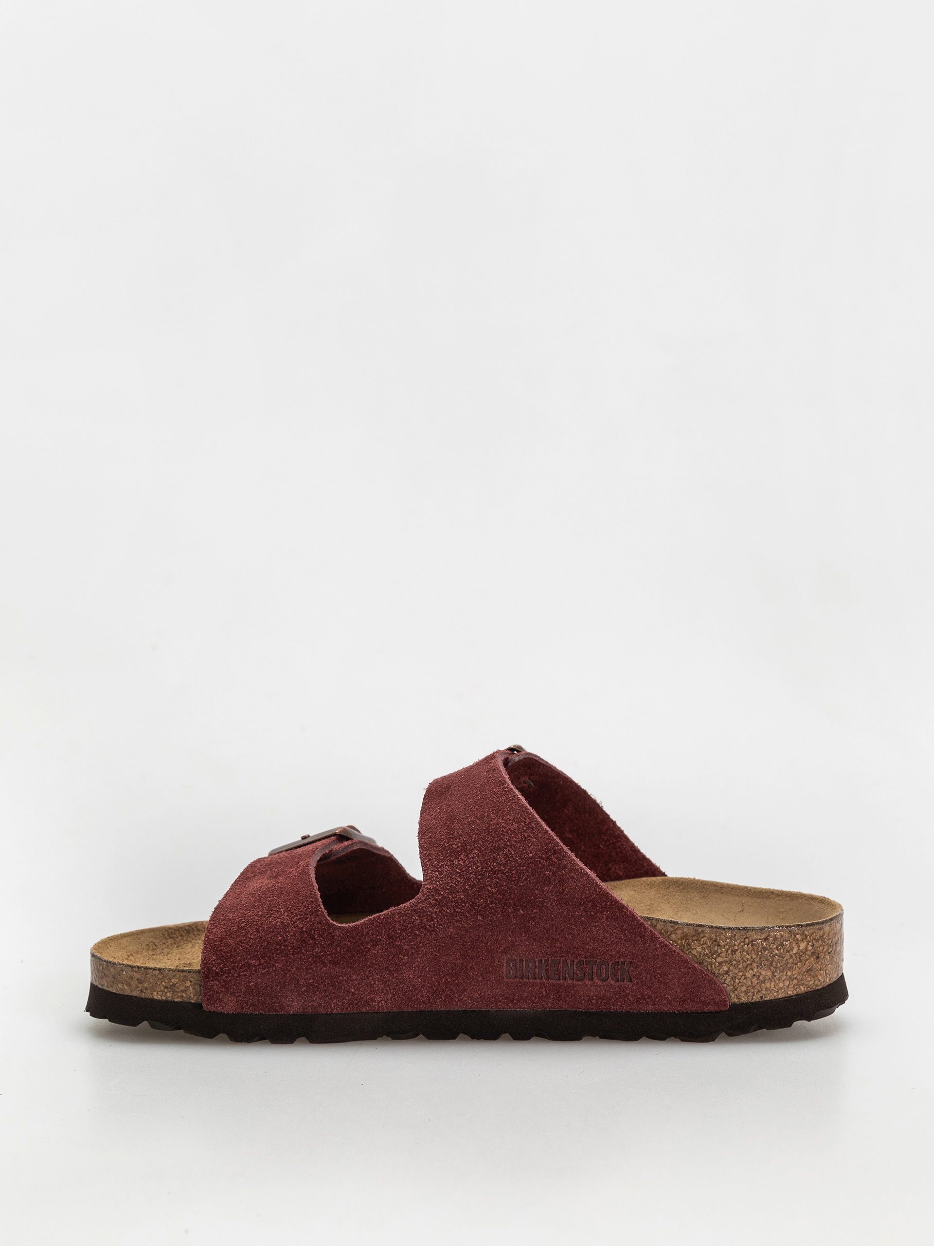 Birkenstock Arizona Suede Leather Narrow Wmn Flip Flops (zinfandel)