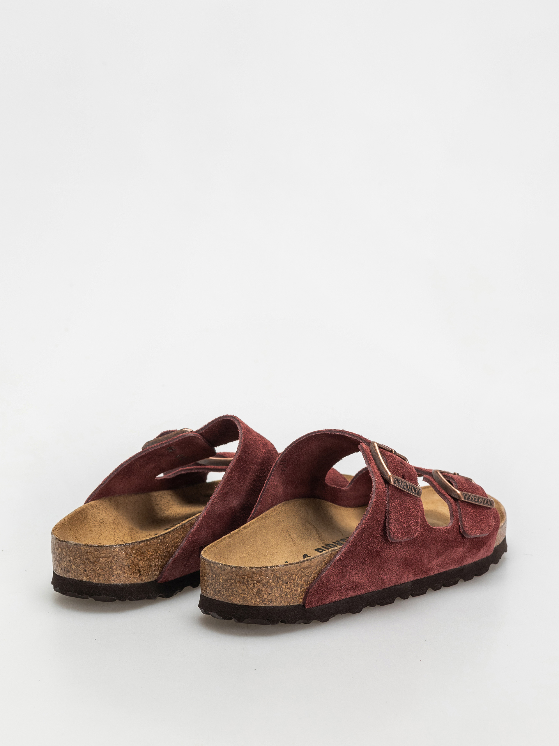 Birkenstock Arizona Suede Leather Narrow Wmn Flip Flops (zinfandel)