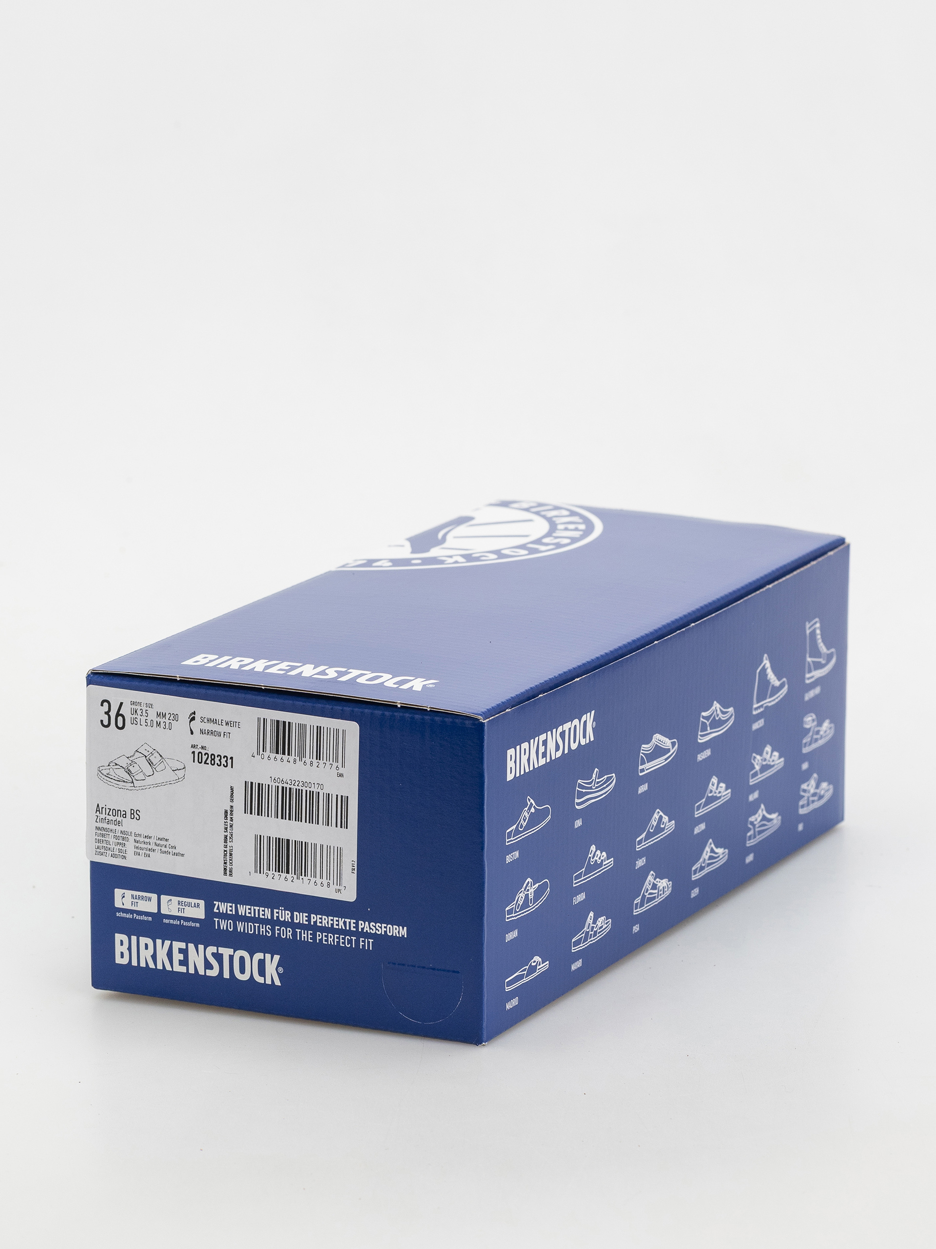 Birkenstock Arizona Suede Leather Narrow Wmn Flip Flops (zinfandel)