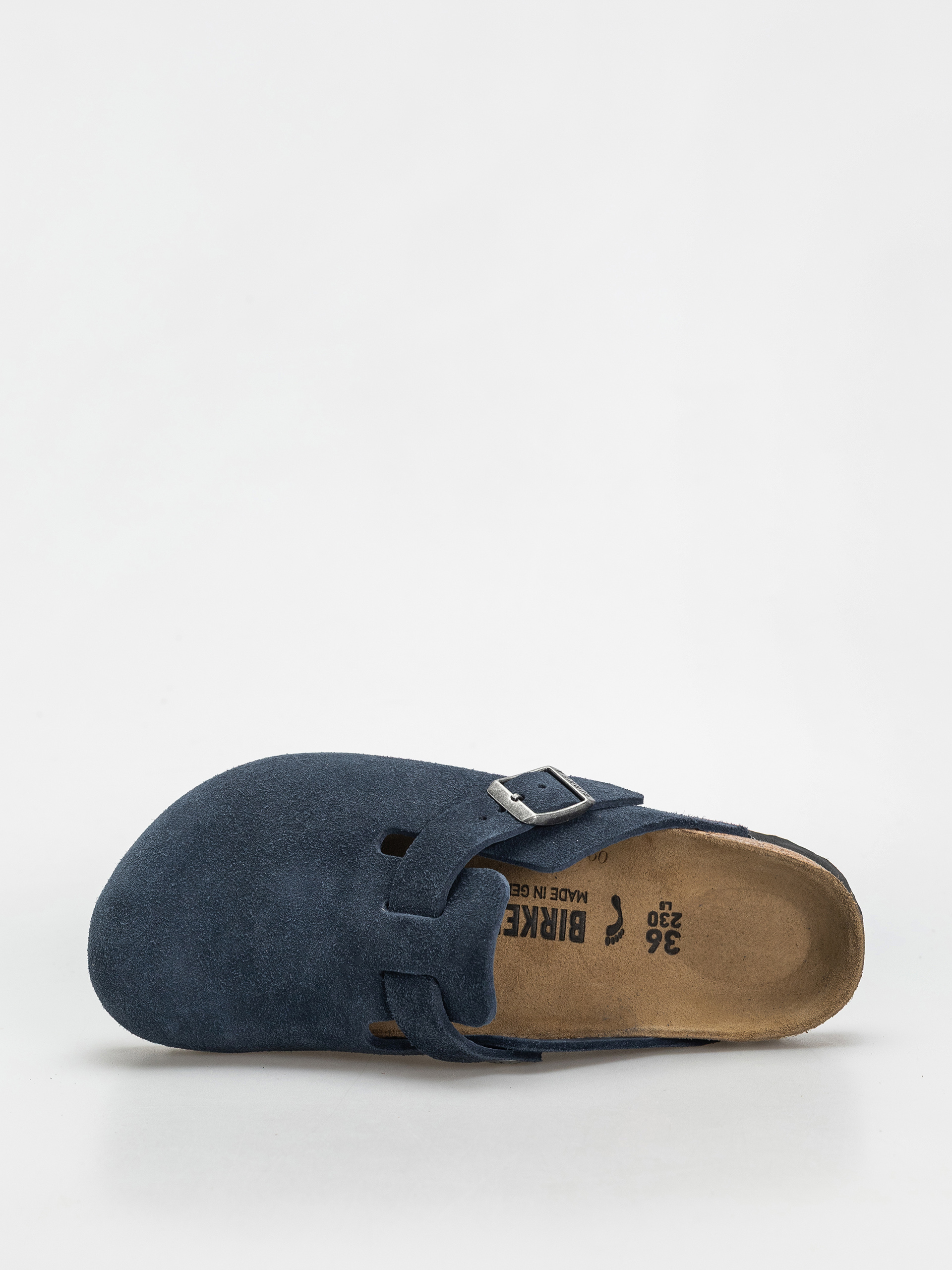 Birkenstock Boston Suede Leather Narrow Wmn Flip-flops - navy blue
