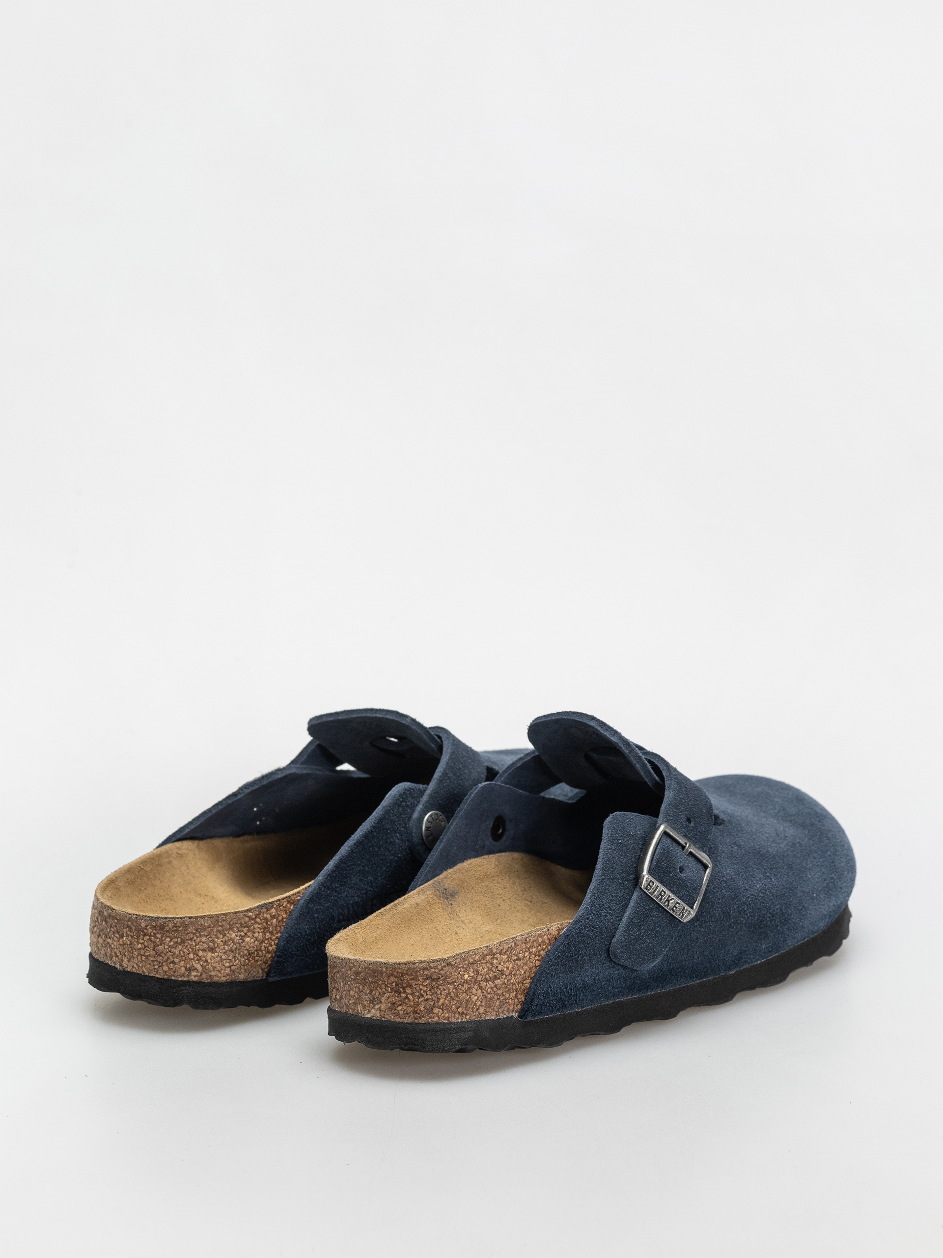 Birkenstock Boston Suede Leather Narrow Wmn Flip-flops (new navy)