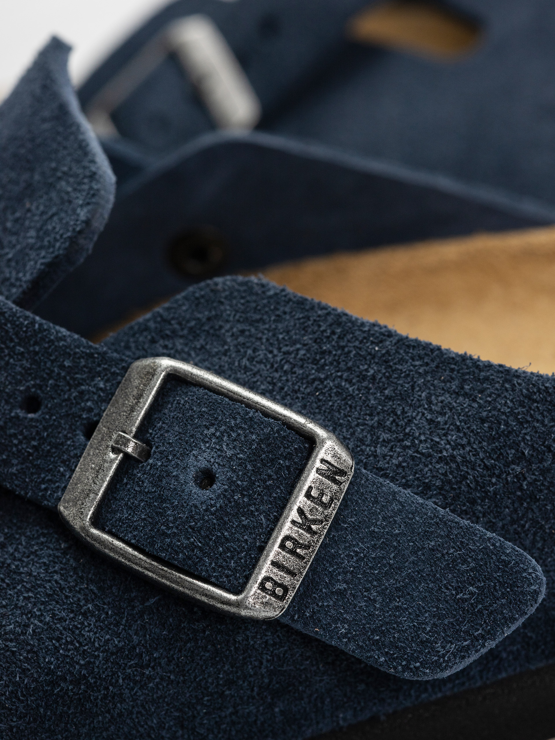 Birkenstock Boston Suede Leather Narrow Wmn Flip-flops (new navy)