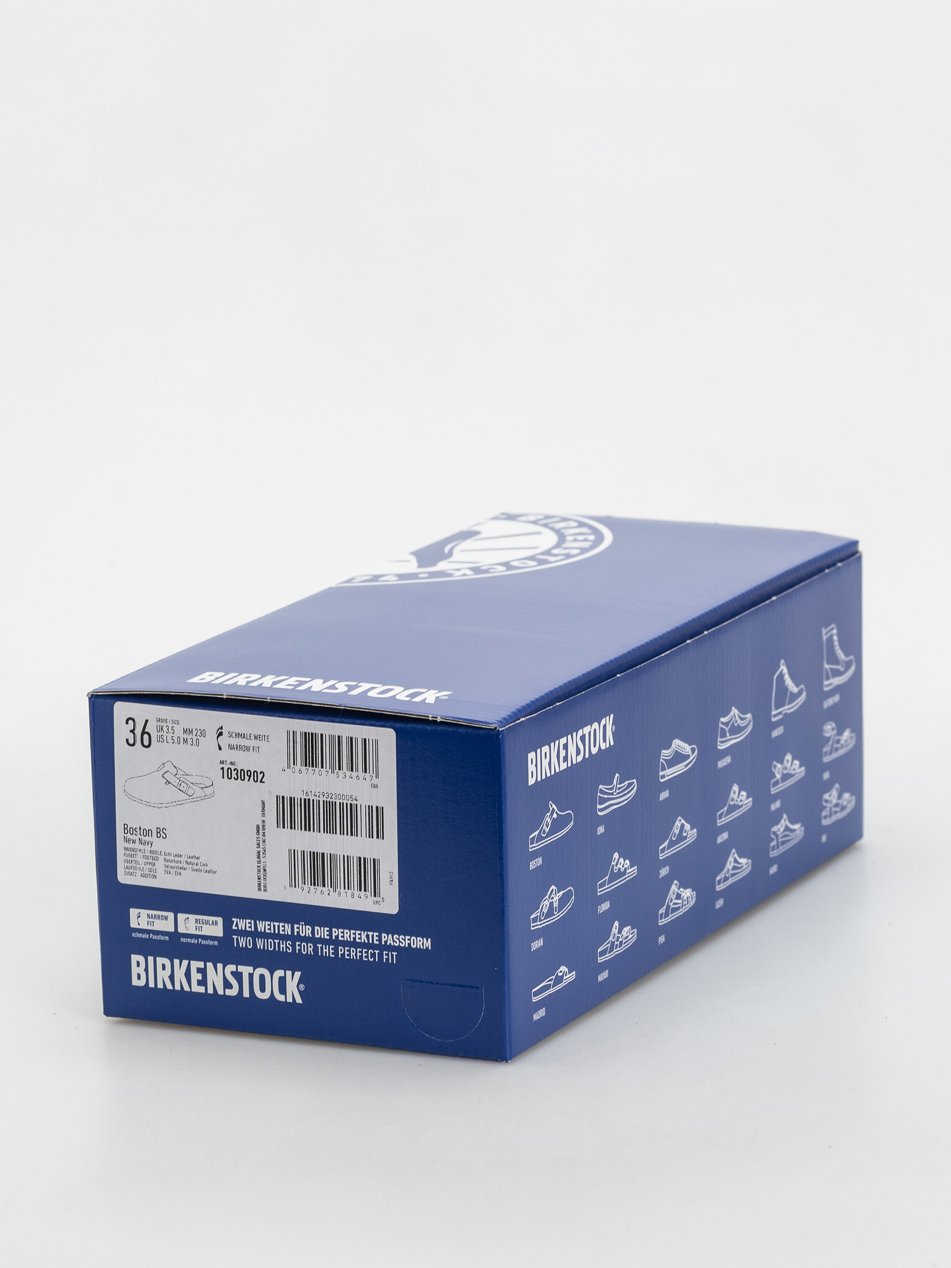 Birkenstock Boston Suede Leather Narrow Wmn Flip-flops (new navy)