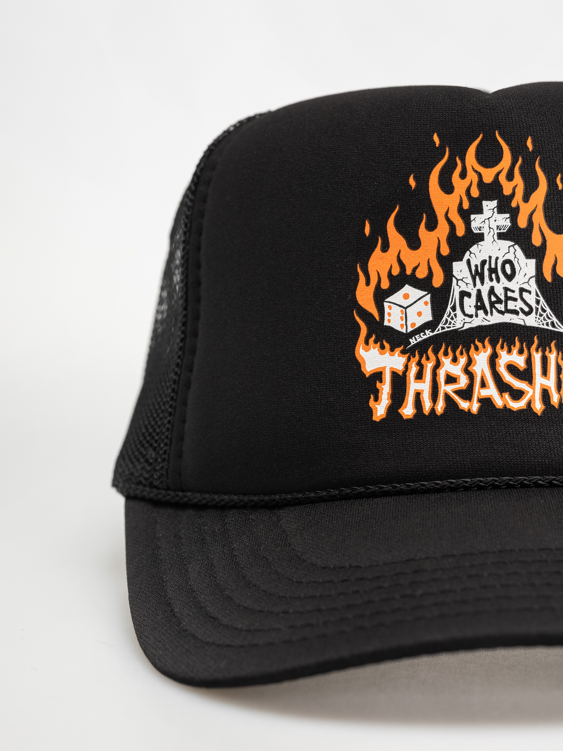 Thrasher Who Cares by Neckface Trucker Cap (trucker)