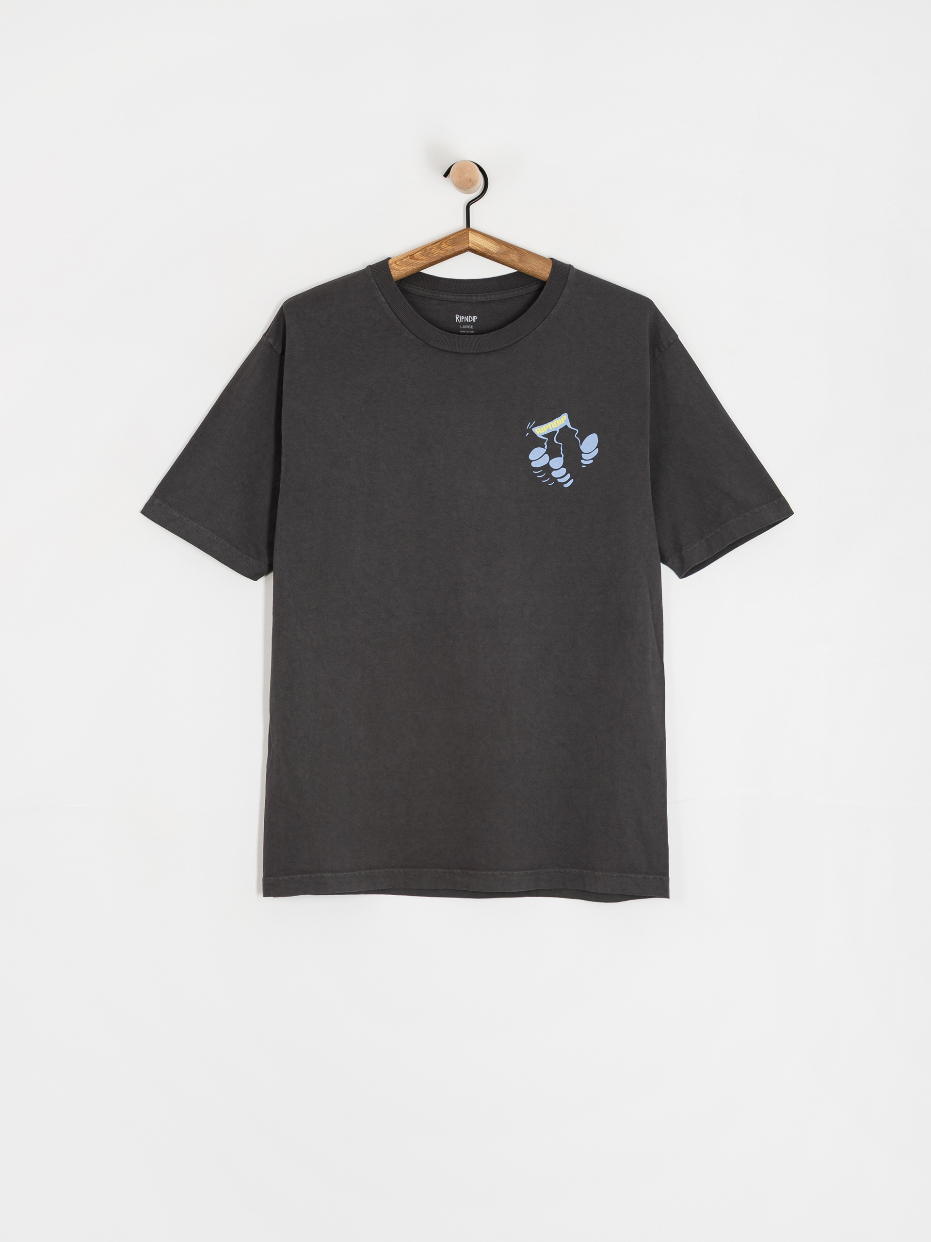 RipNDip Records T-Shirt (charcoal sun fade)