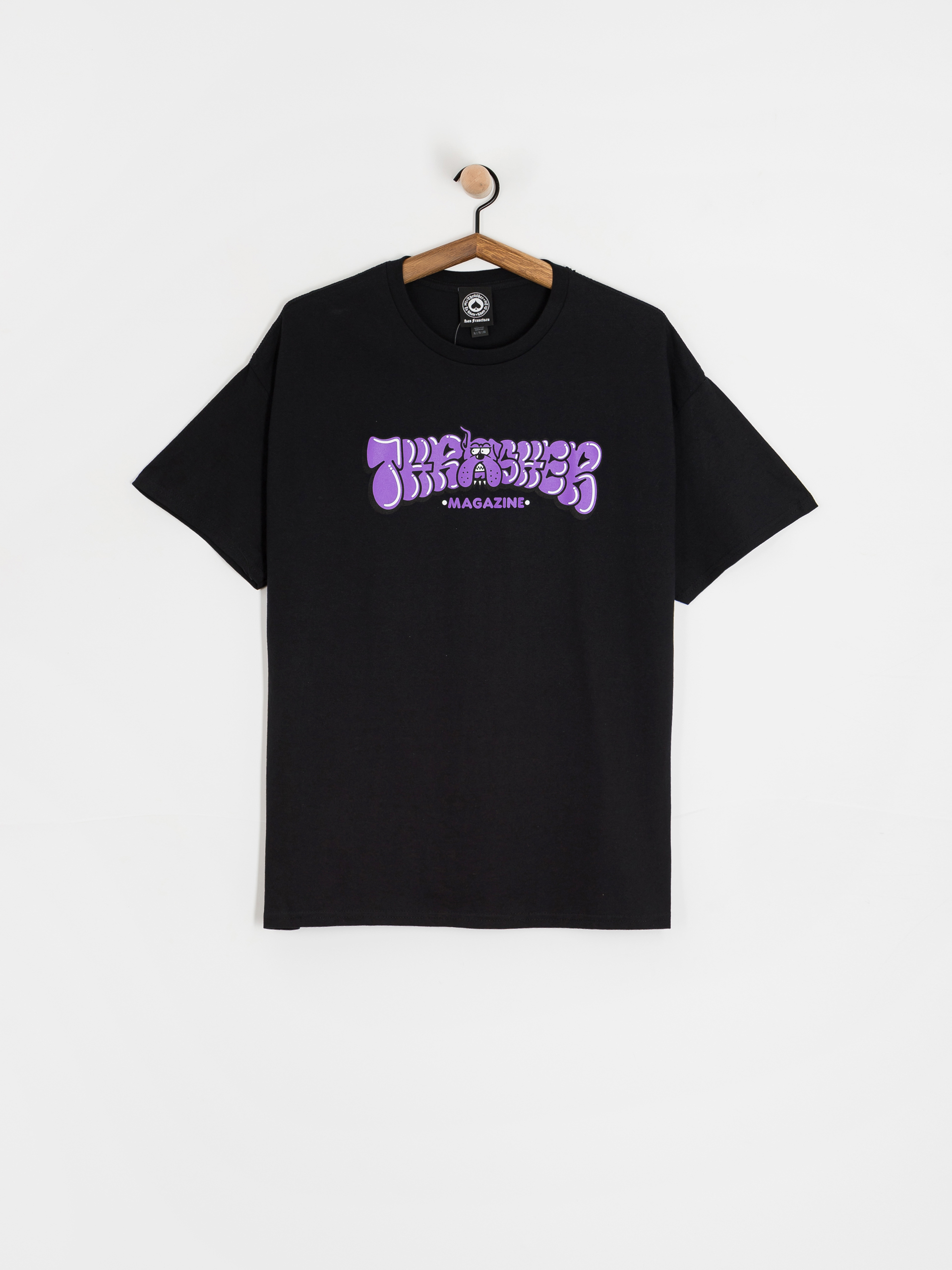 Thrasher T-shirt Flame Logo - grey (charcoal grey)
