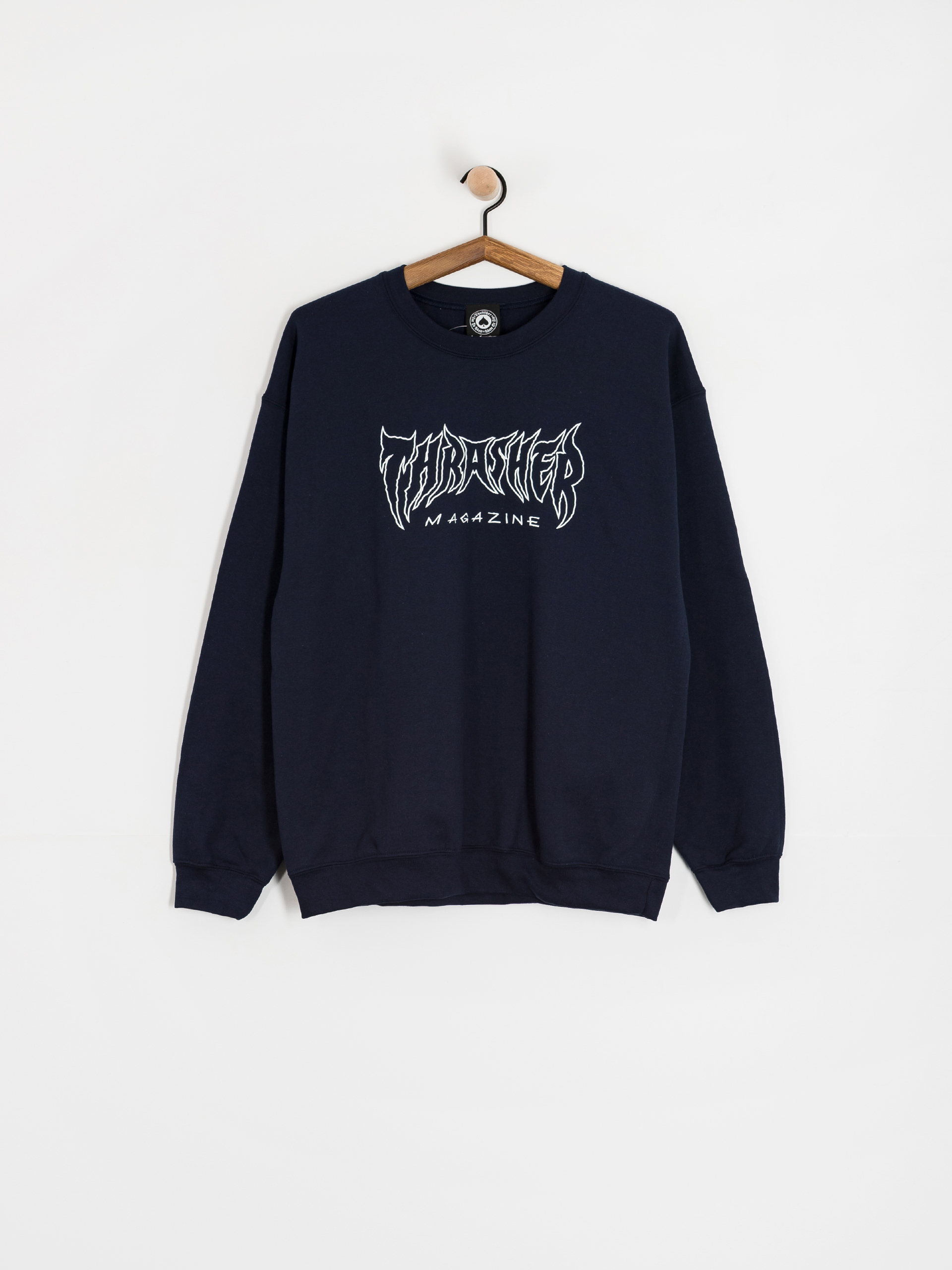 Thrasher Gonz Sad Logo Crew Sweatshirt - green (forest green)