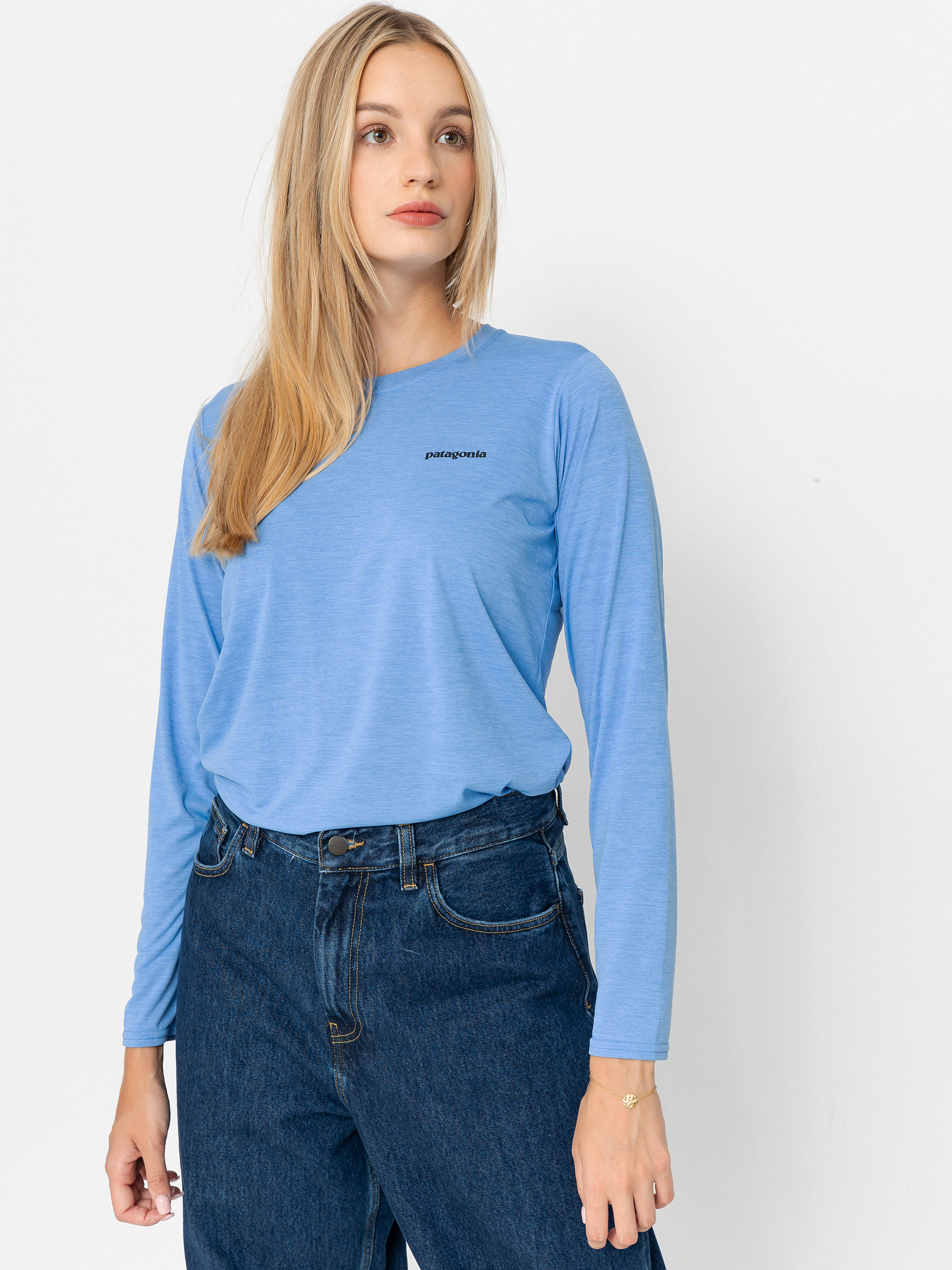 Patagonia Cap Cool Daily Graphic Wmn Longsleeve (fitz roy trout/abundant blue x-dye)