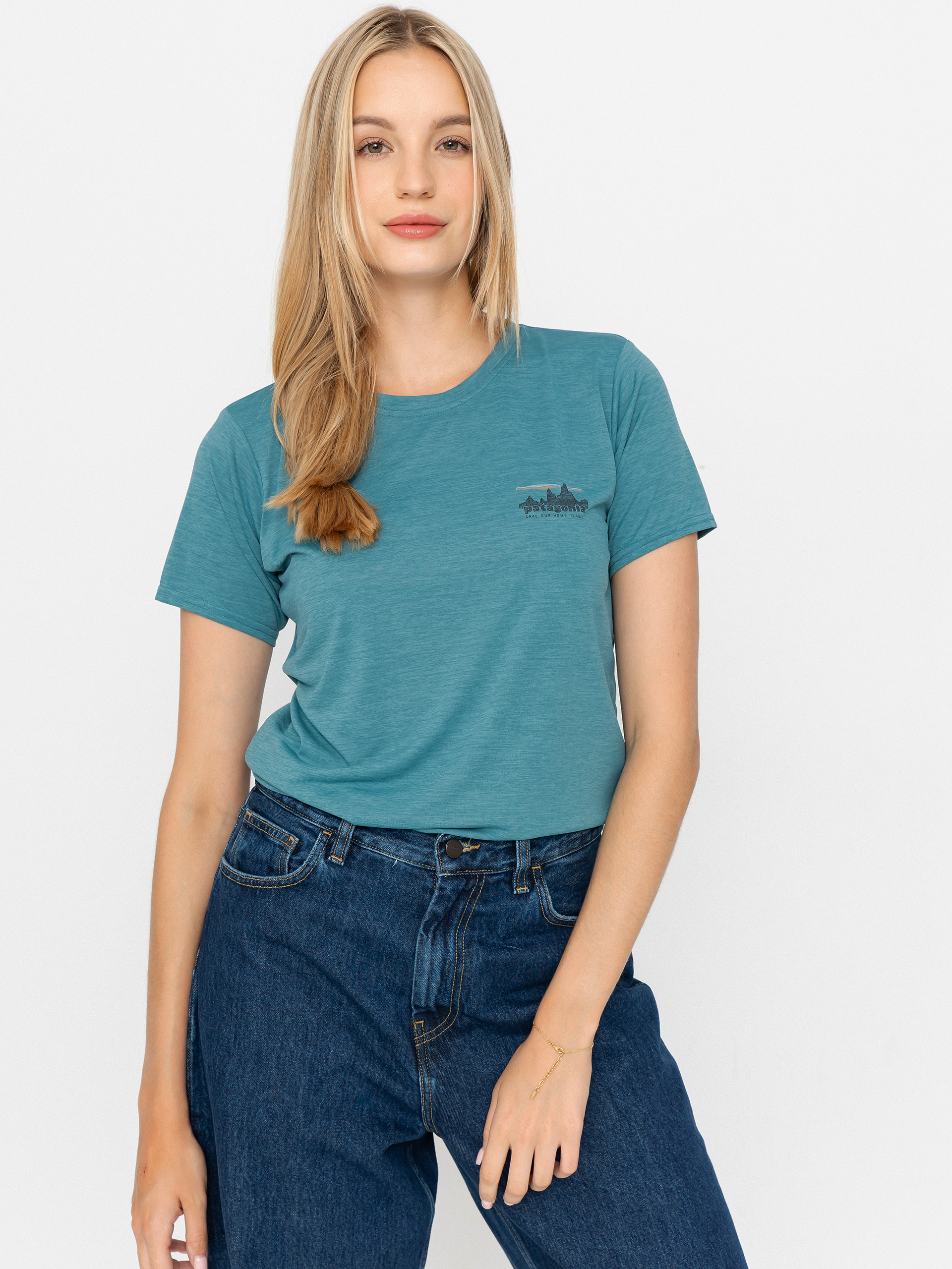 Patagonia Cap Cool Daily Graphic Wmn T-Shirt (73 skyline/wetland blue x-dye)
