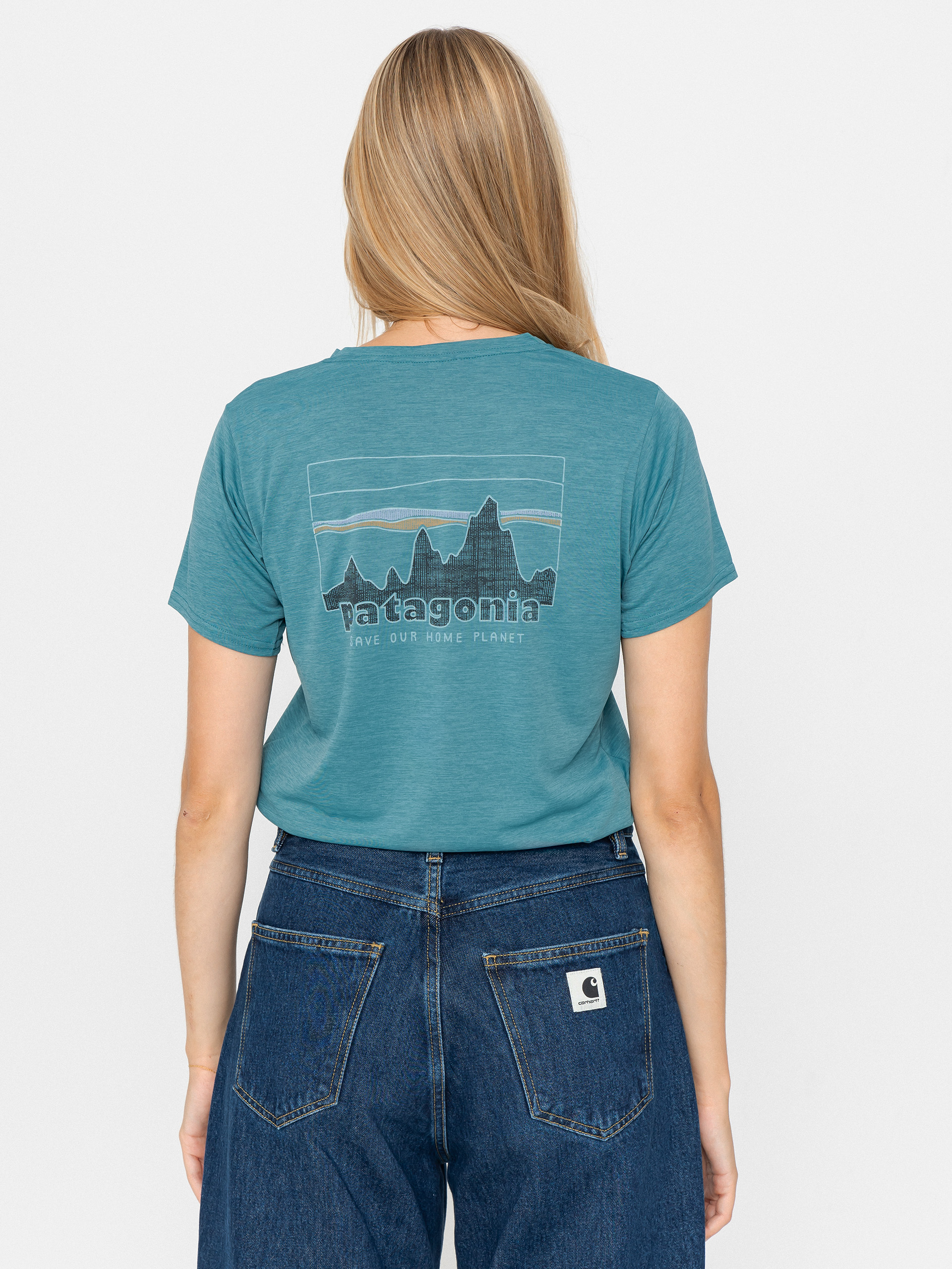 Patagonia Cap Cool Daily Graphic Wmn T-Shirt (73 skyline/wetland blue x-dye)