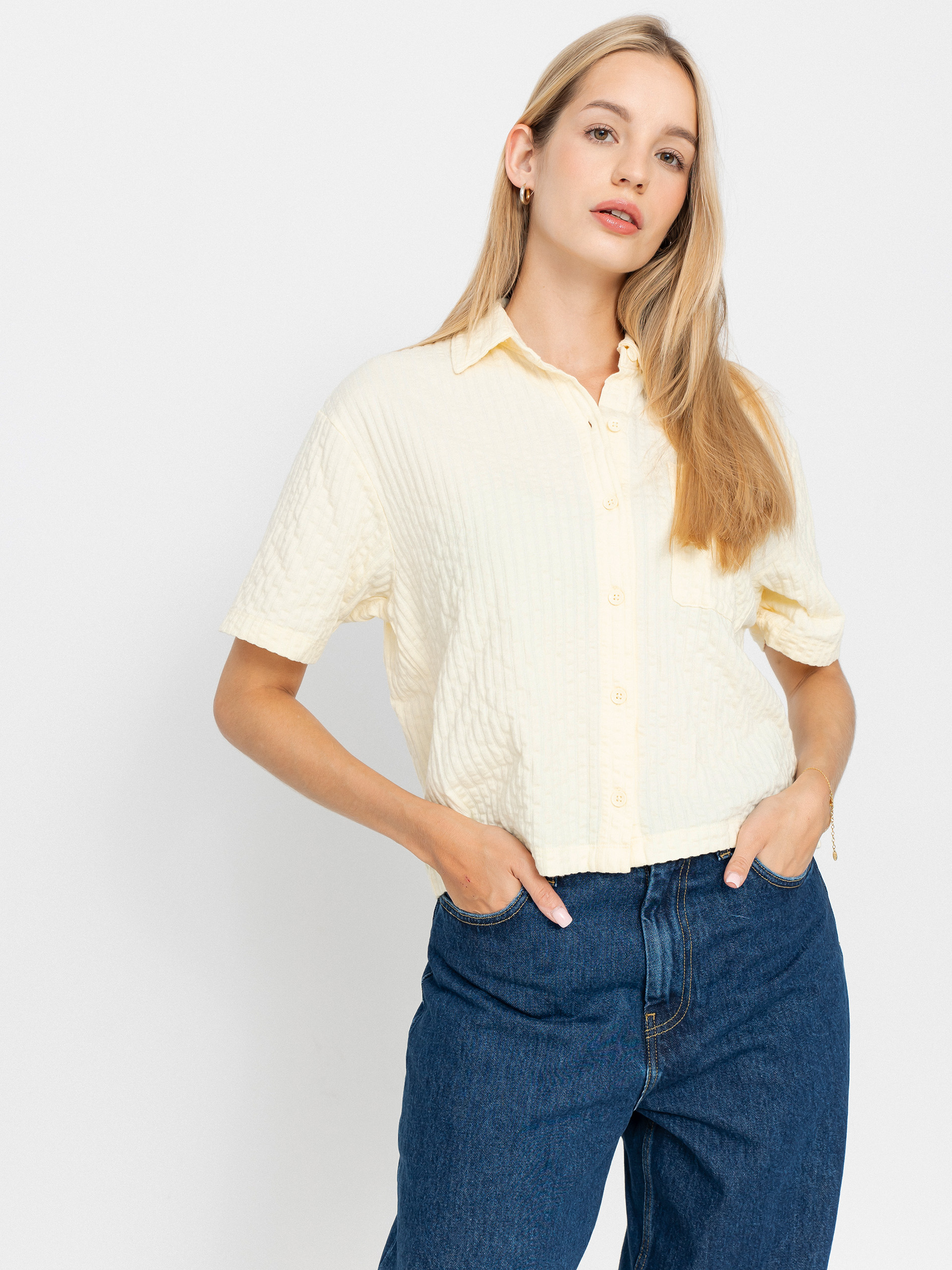 Vans Bedford Knit Button Up Wmn Shirt (lemon icing)