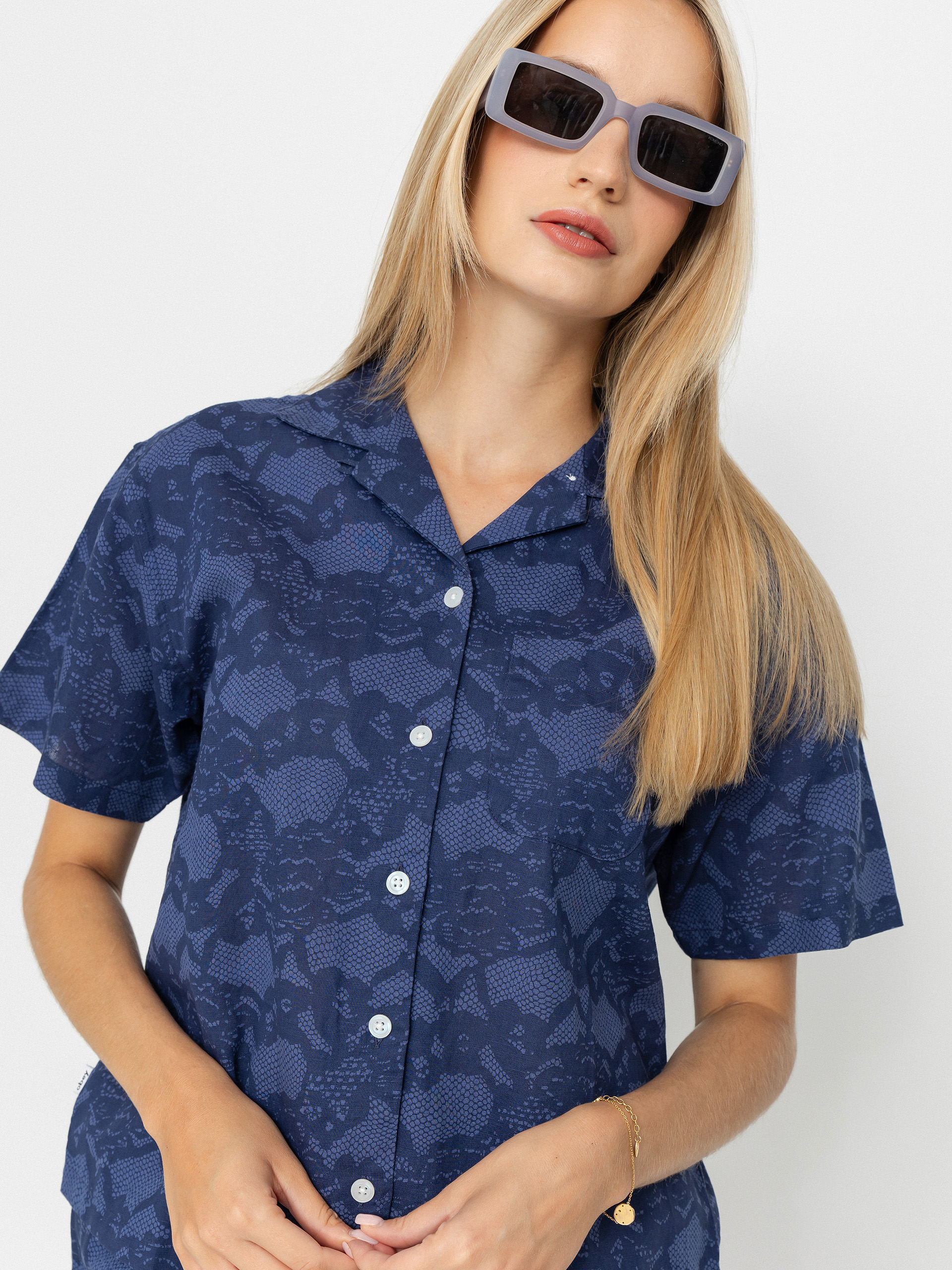 OBEY Cecilie Lace Hemd Wmn (blue multi)