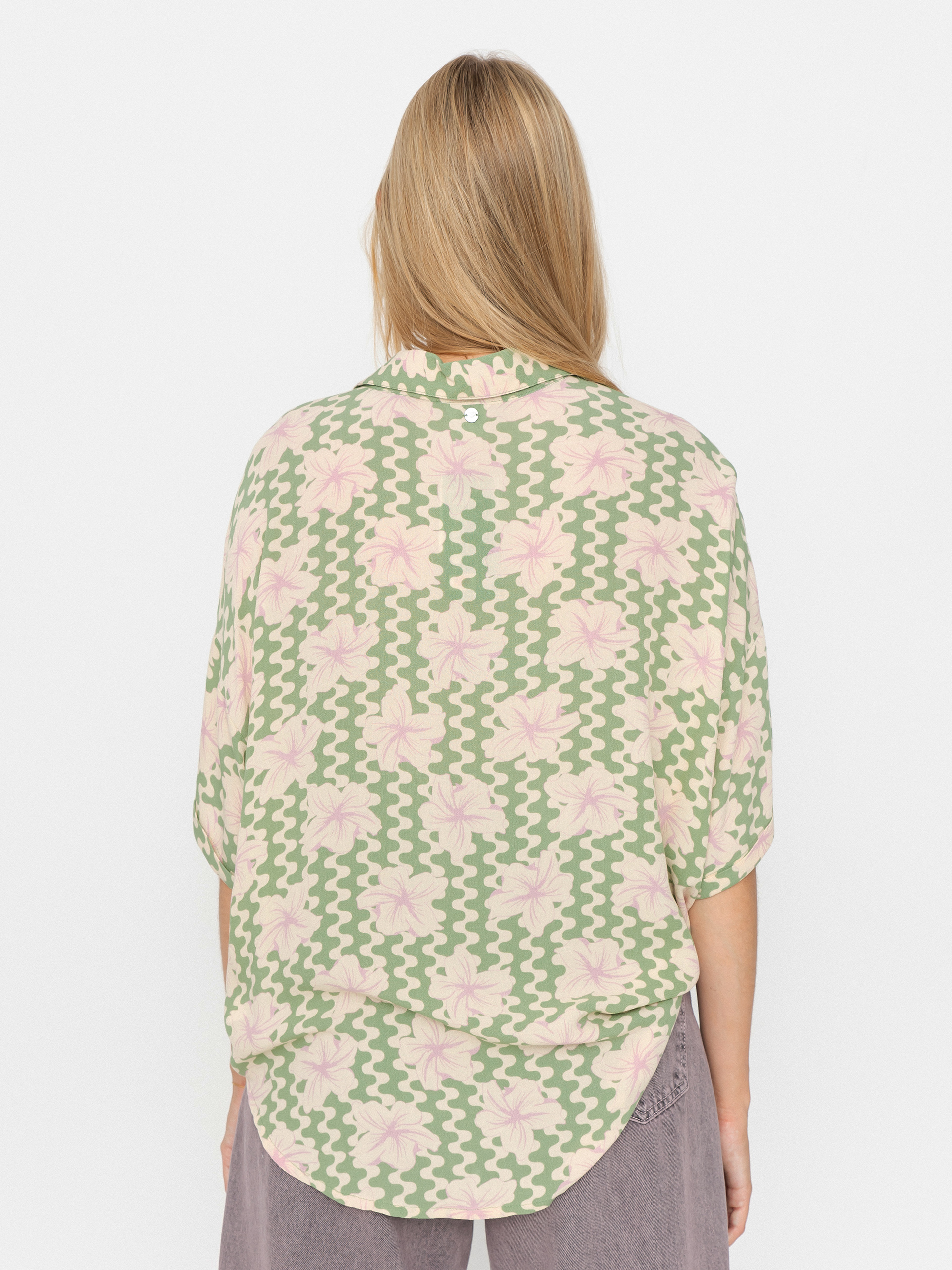 Roxy Beach Nostalgia Wmn Shirt (basil party waves yw)
