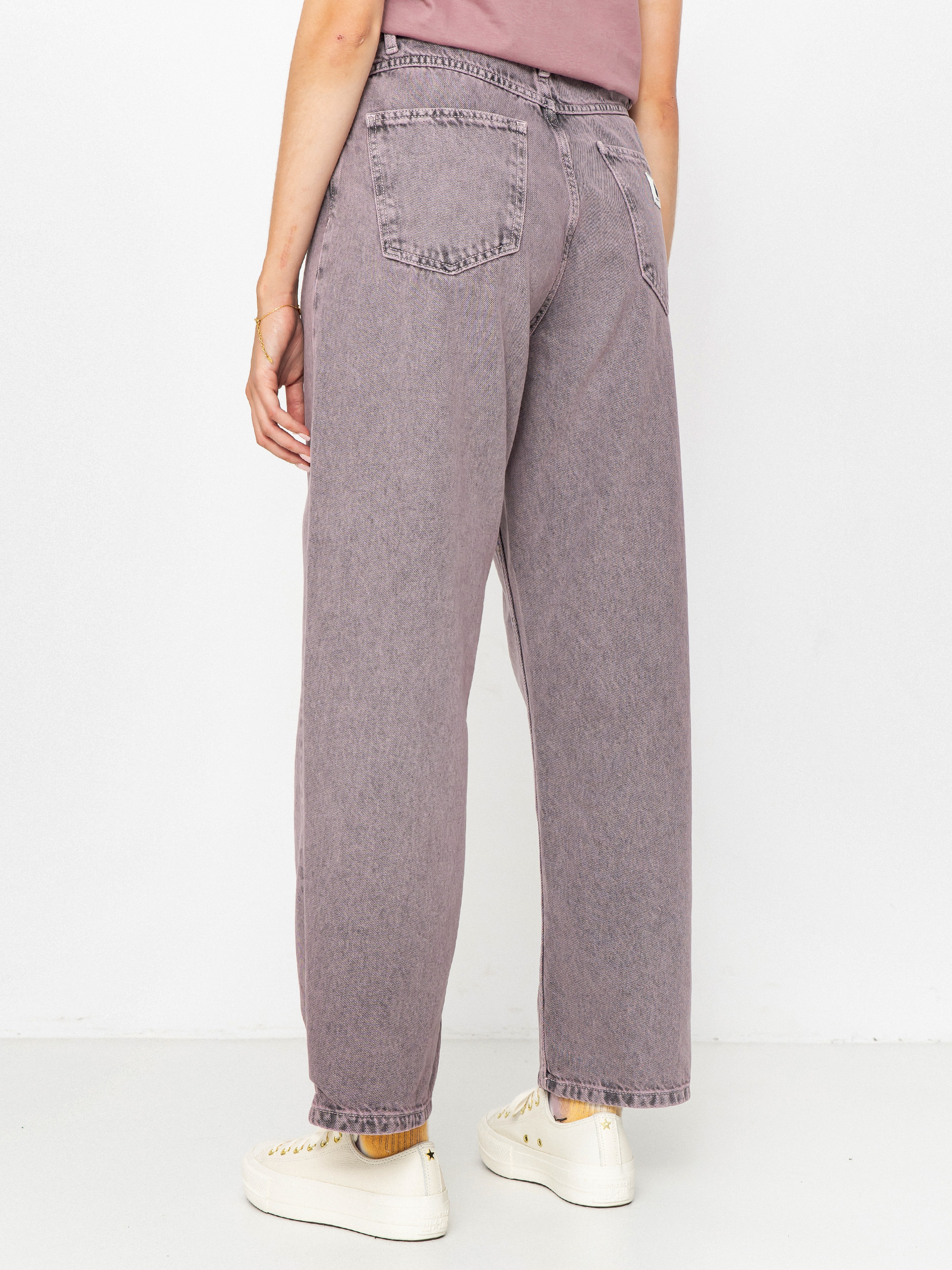 Carhartt WIP Brandon Wmn Pants - violet (black/hortensia/garment dyed)
