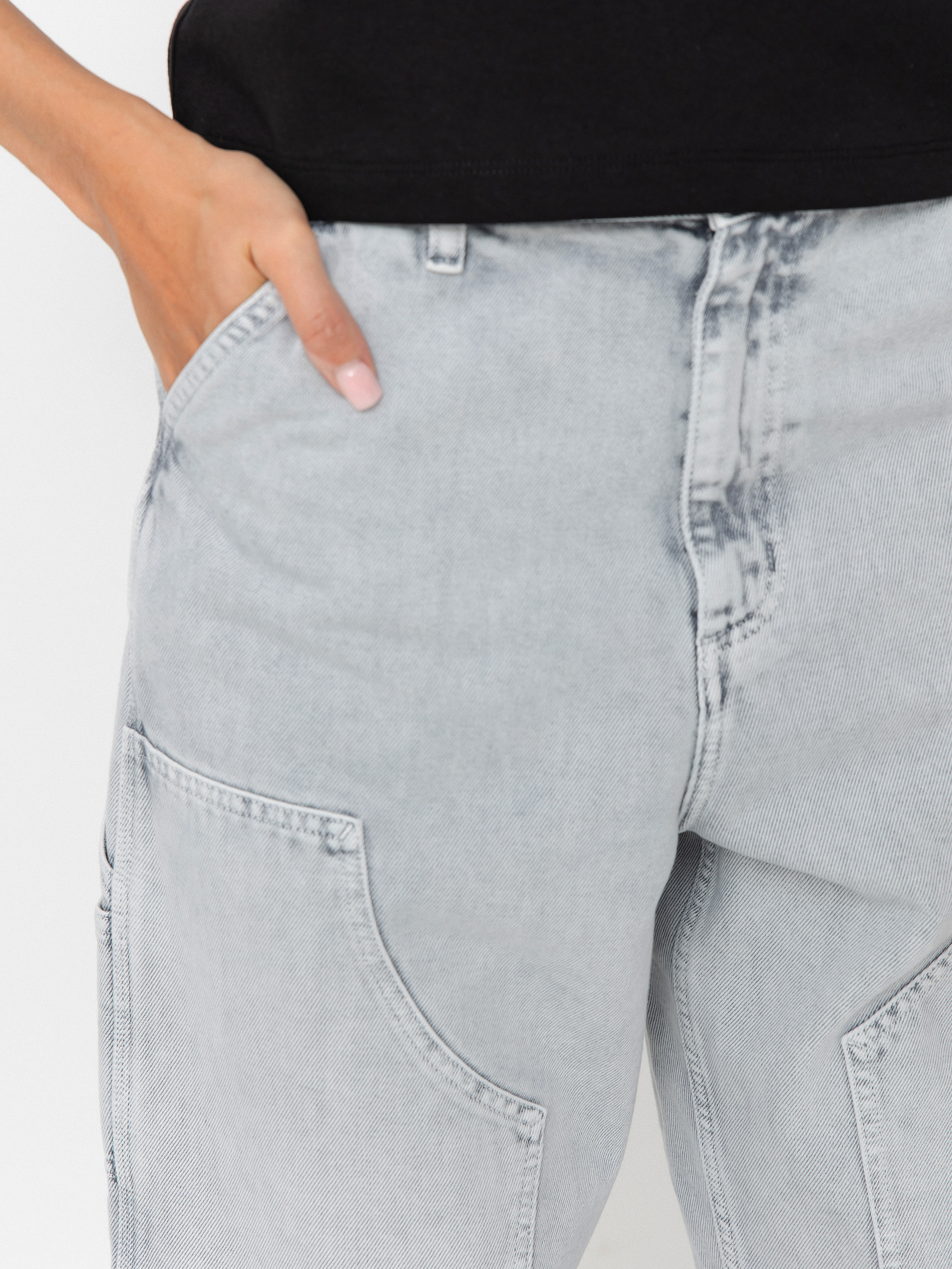 Carhartt WIP Brandon Double Knee Wmn Pants (black/chalk wash)