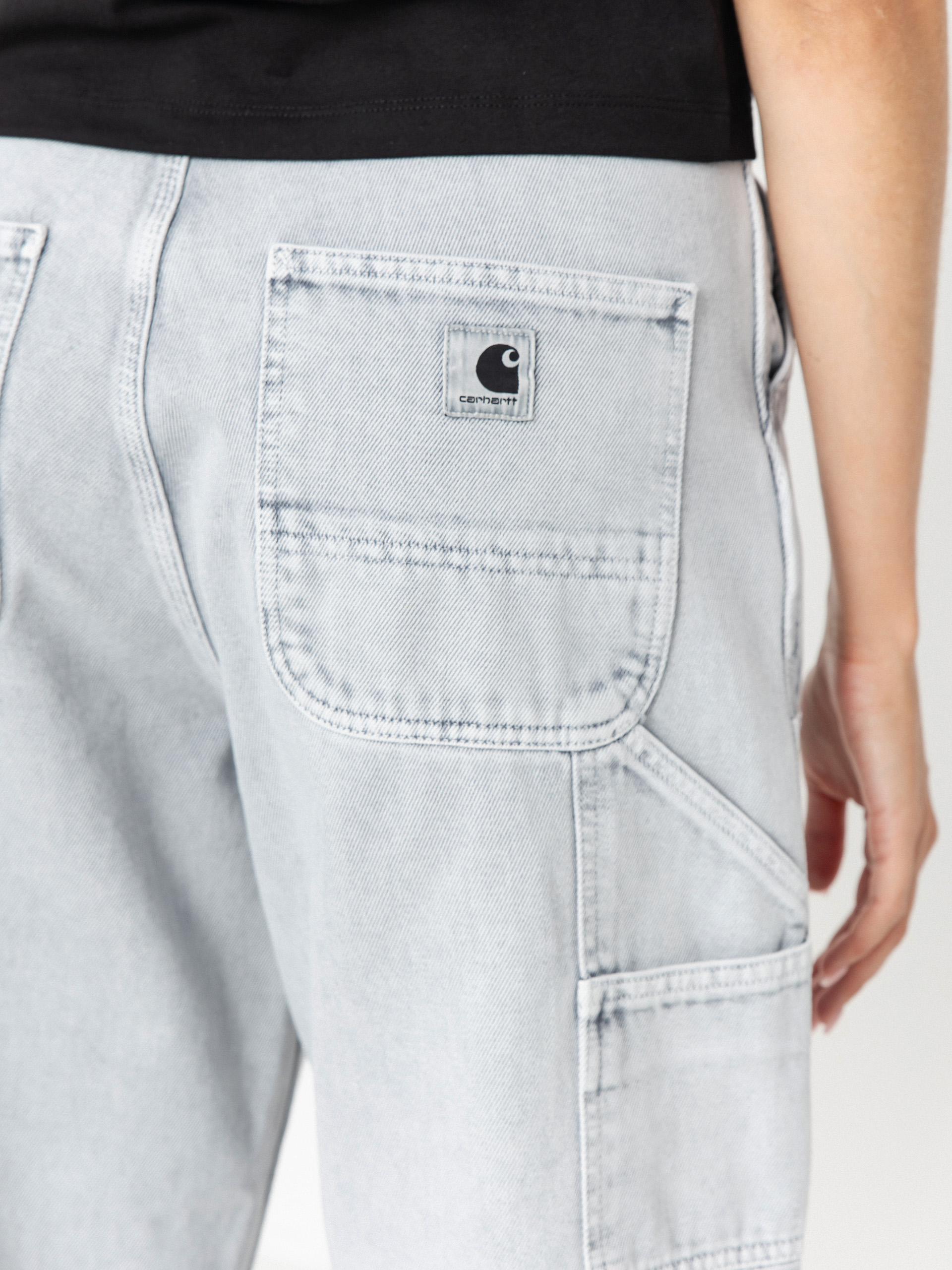 Carhartt WIP Brandon Double Knee Wmn Hose (black/chalk wash)