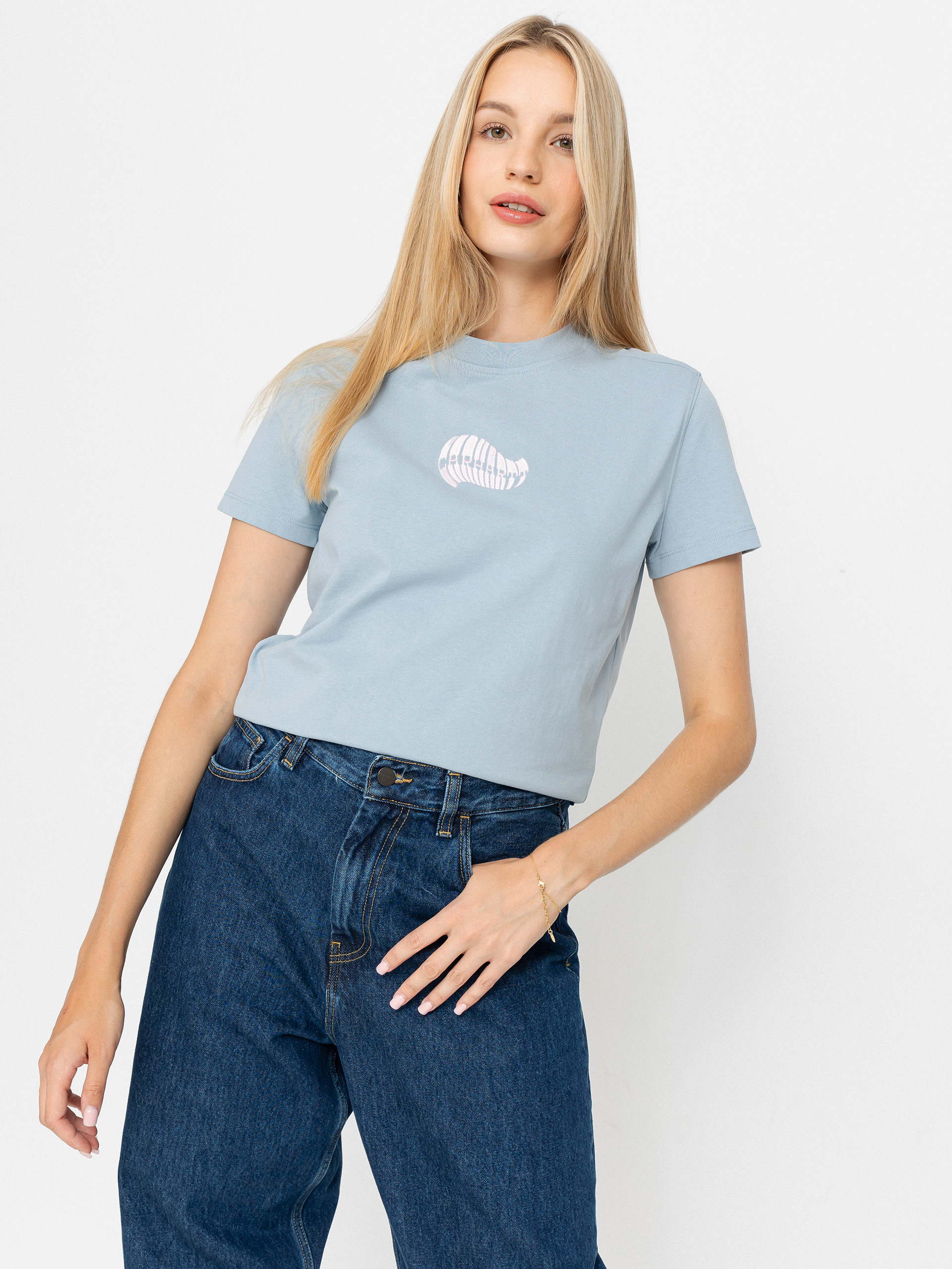 Carhartt WIP Psshh Wmn T-Shirt (blue fog/air pink)