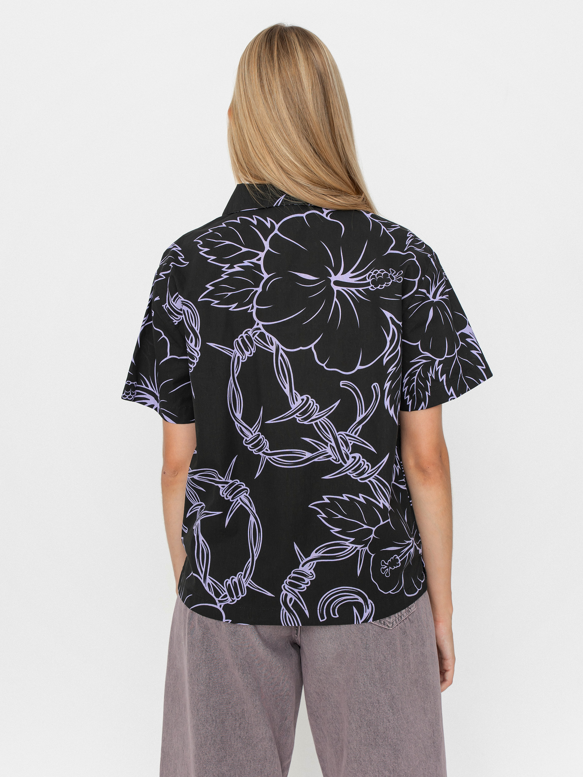 Santa Cruz Mono Cabana Shirt Wmn Shirt (black/lavender)