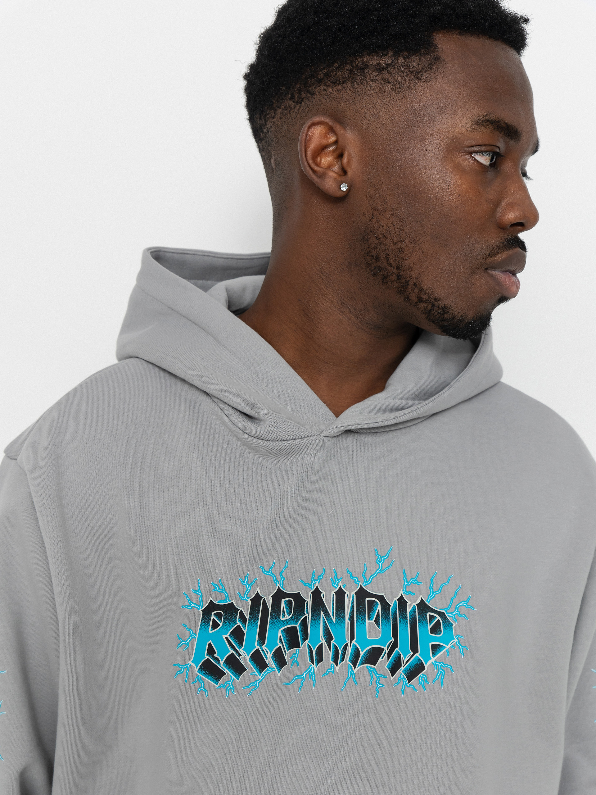 RipNDip Skull And Bones HD Hoodie - grey (charcoal)